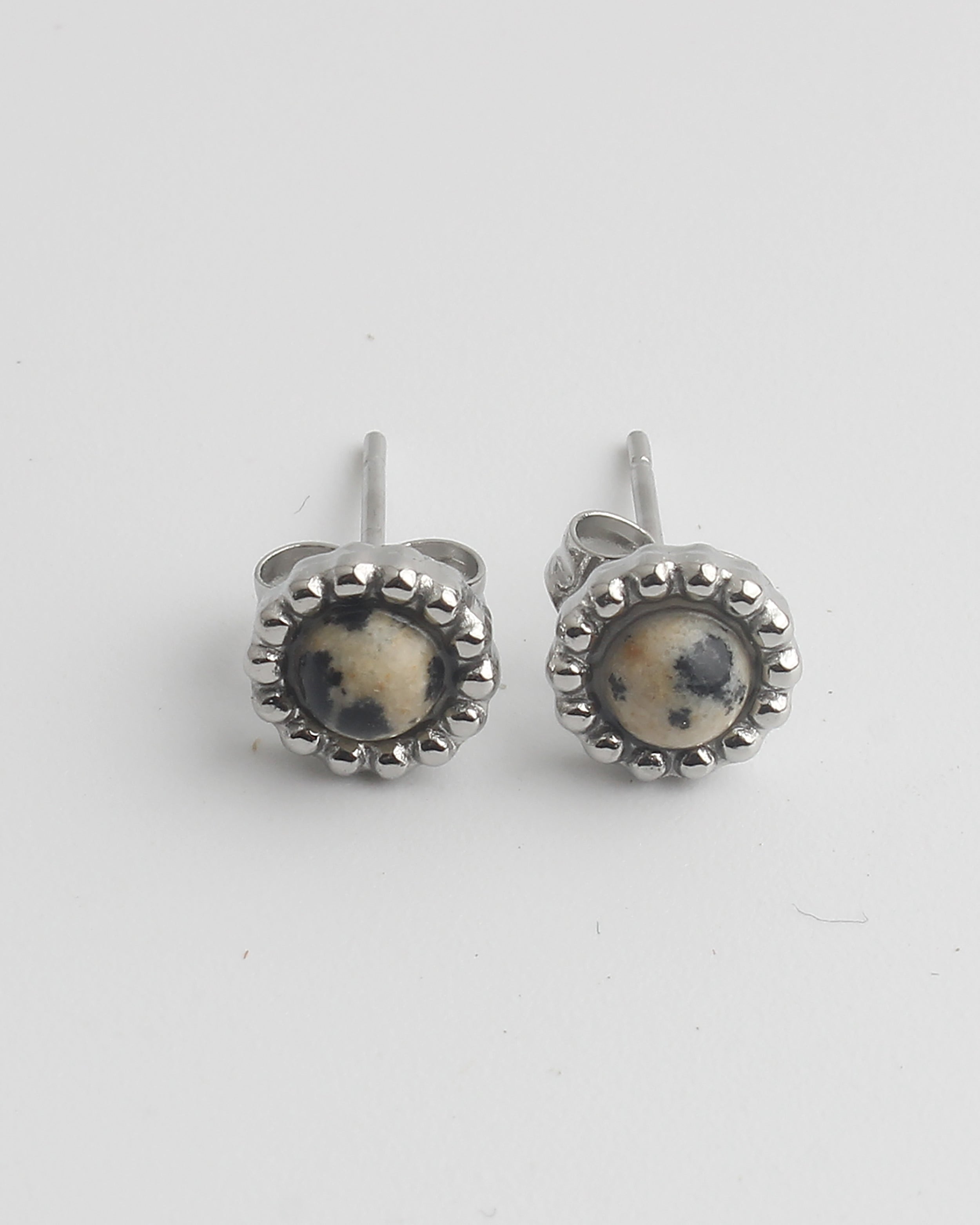 Tara - Stud - Natural Stone - Earrings - Stainless Steel