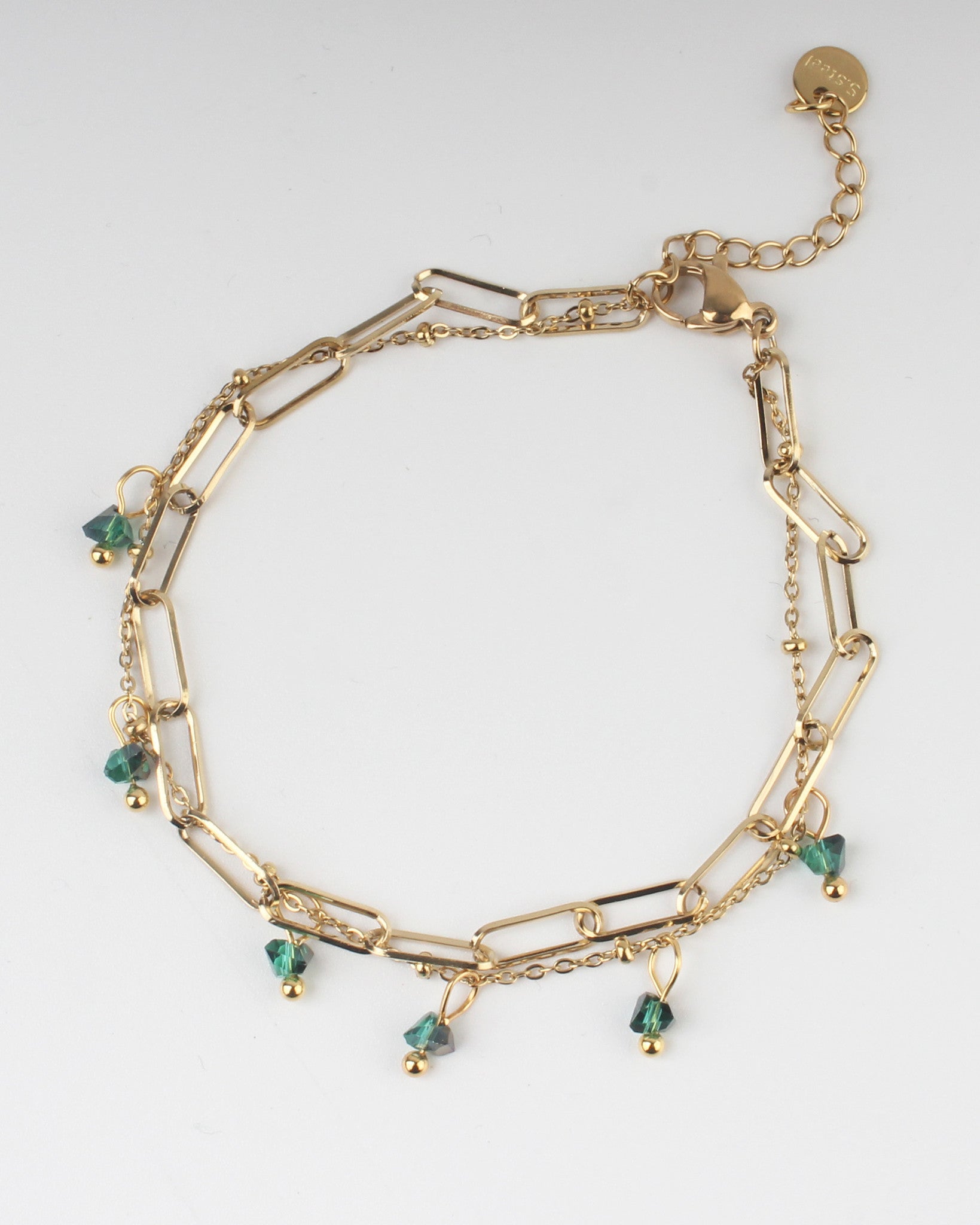 Colored Chain - Bracelet - 2 Layer - Stainless Steel