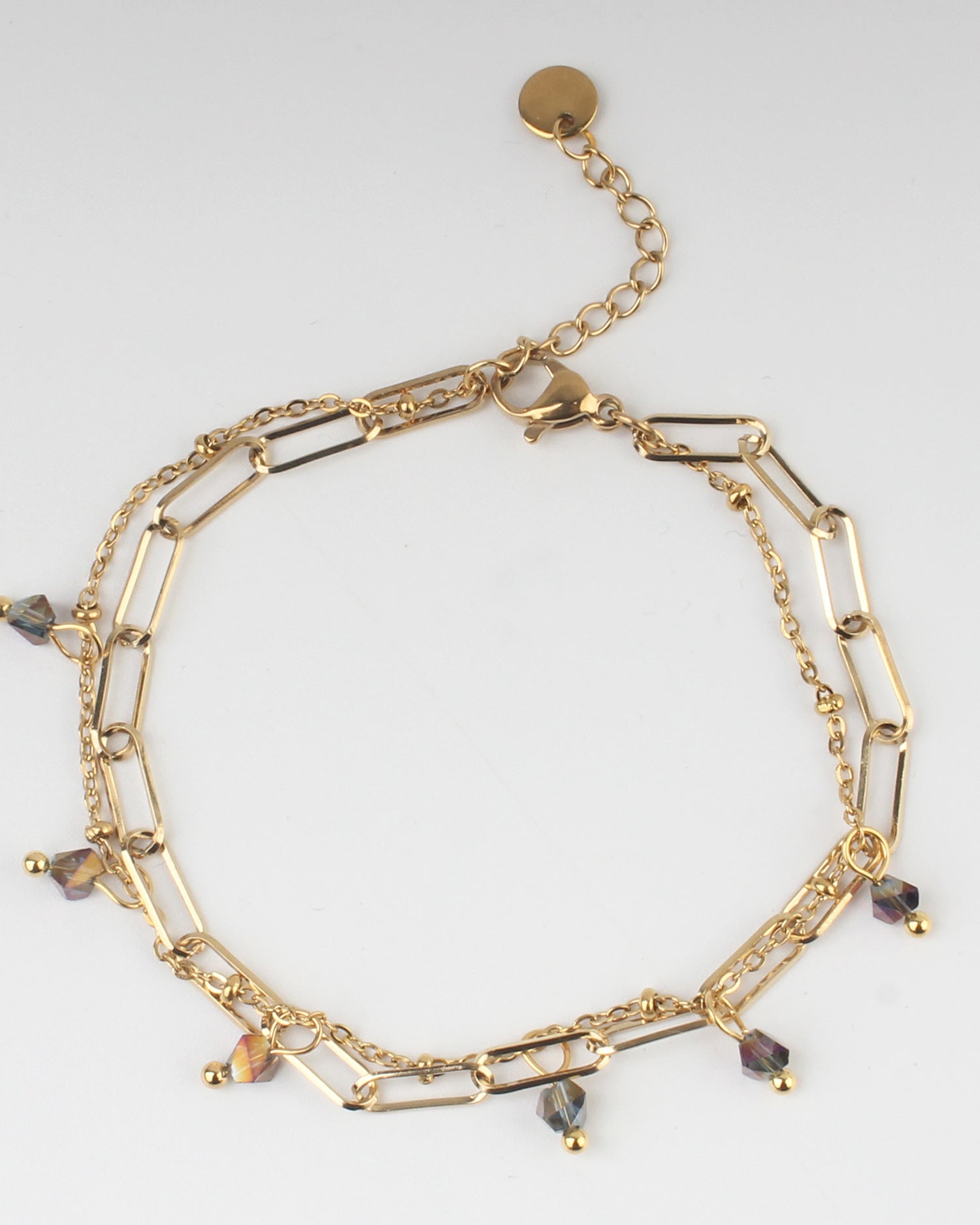 Colored Chain - Bracelet - 2 Layer - Stainless Steel