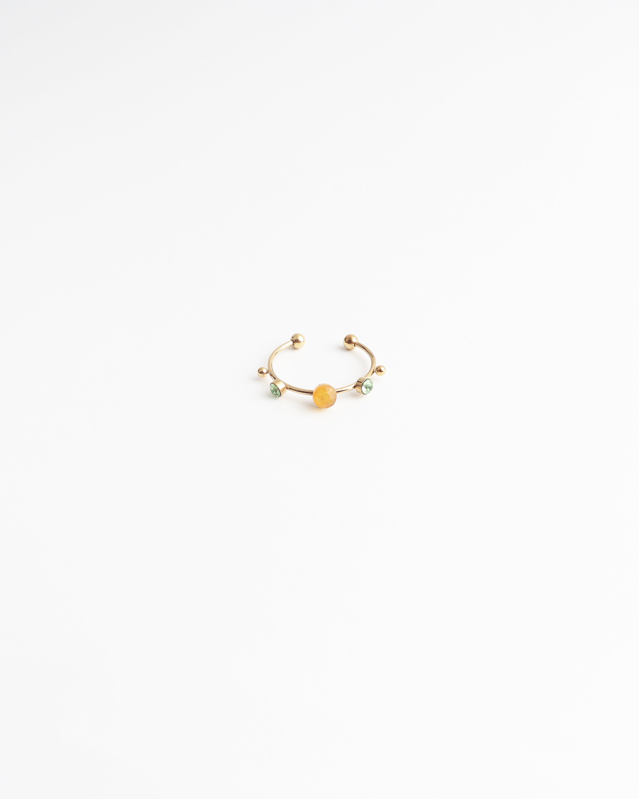 Victoria - Ring – Stainless Steel – Natural Stone – Adjustable