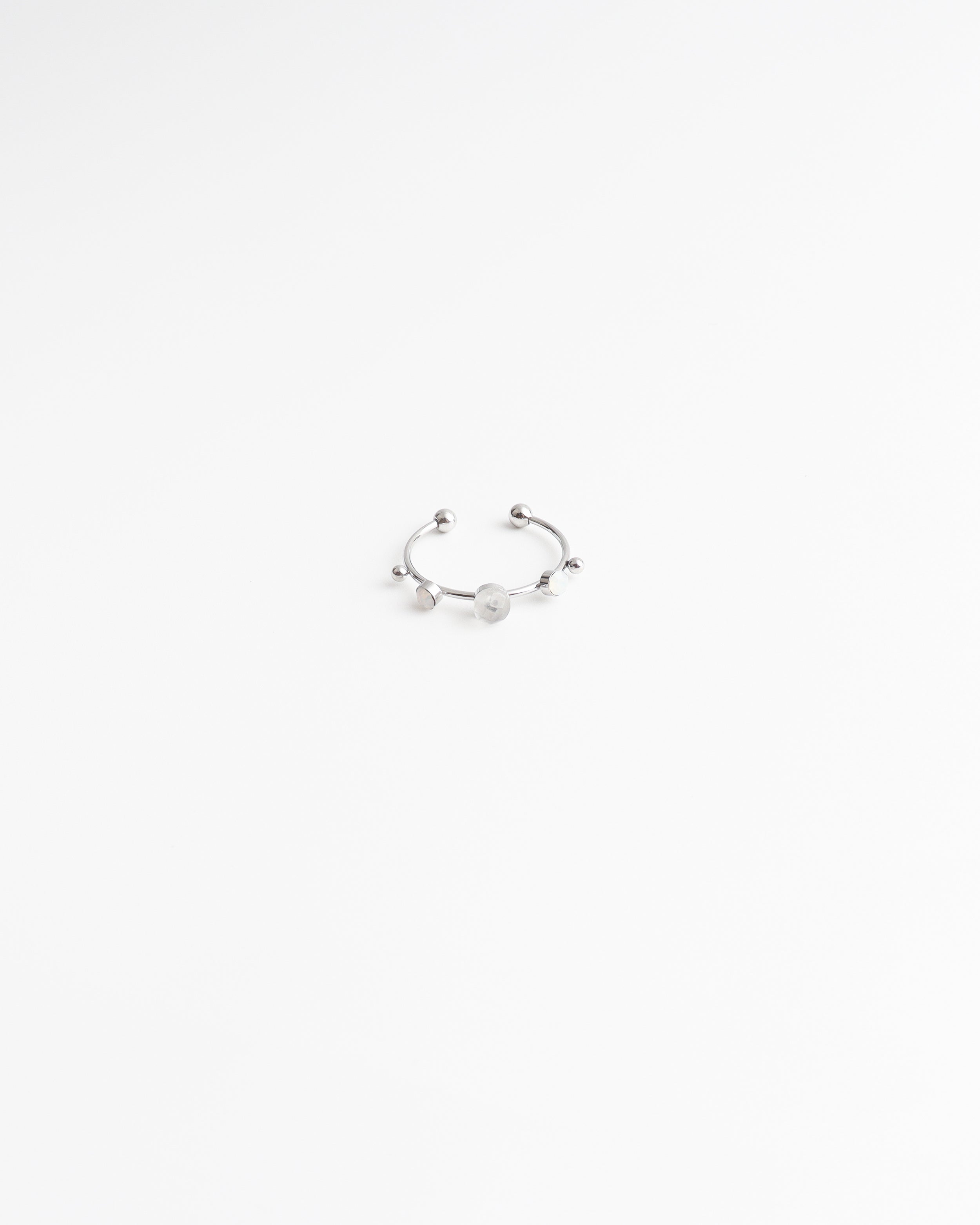 Victoria - Ring – Stainless Steel – Natural Stone – Adjustable