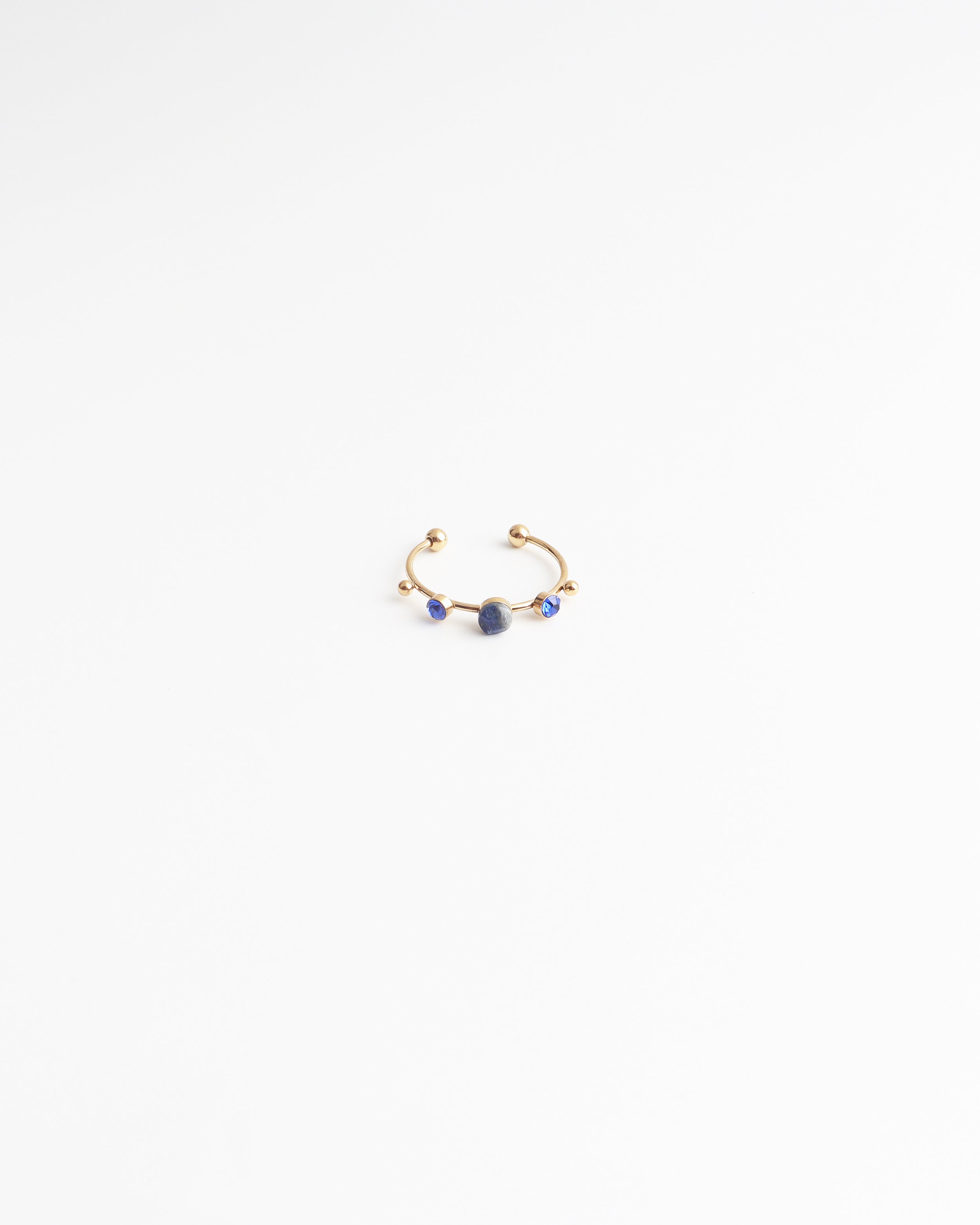 Victoria - Ring – Stainless Steel – Natural Stone – Adjustable