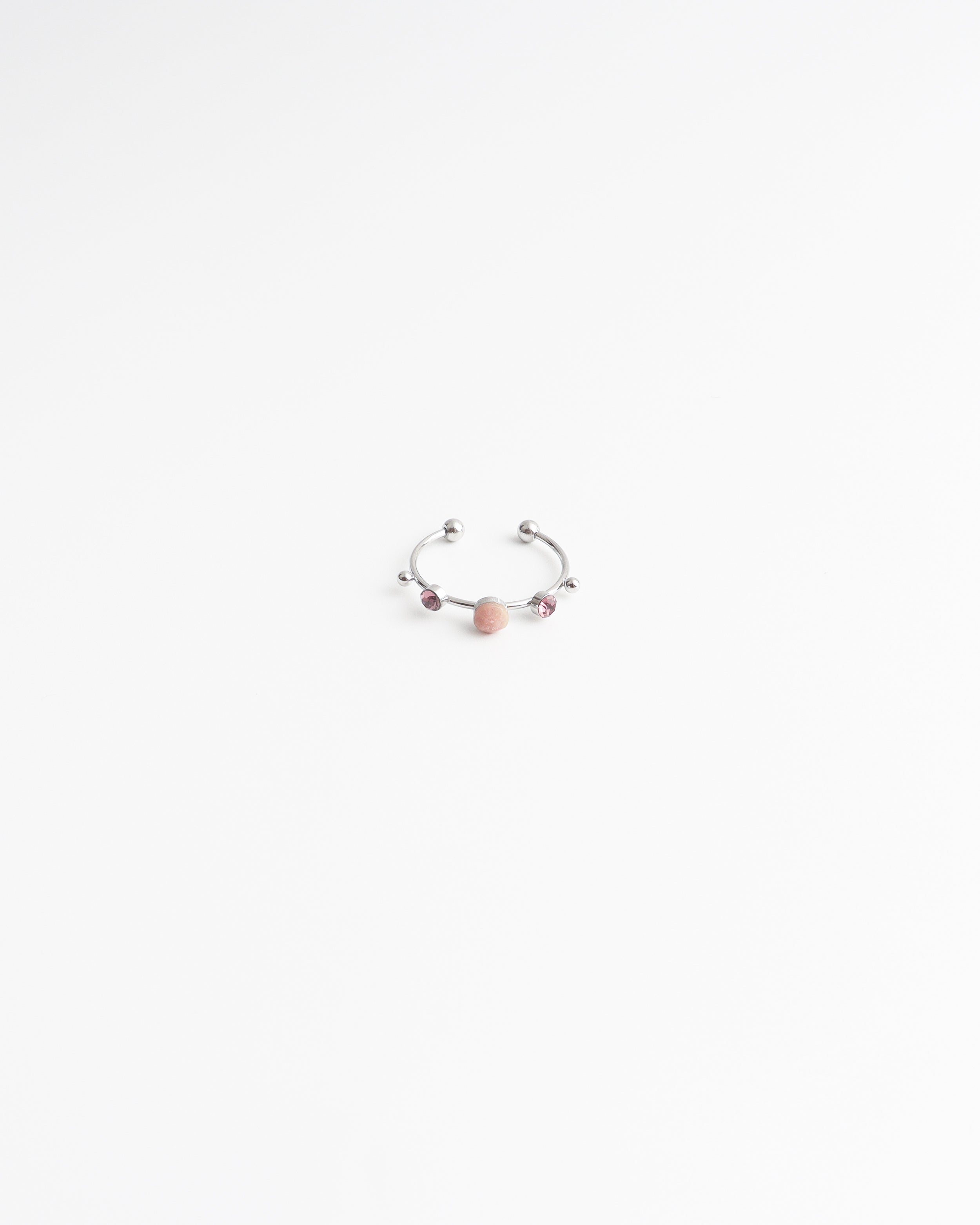 Victoria - Ring – Stainless Steel – Natural Stone – Adjustable