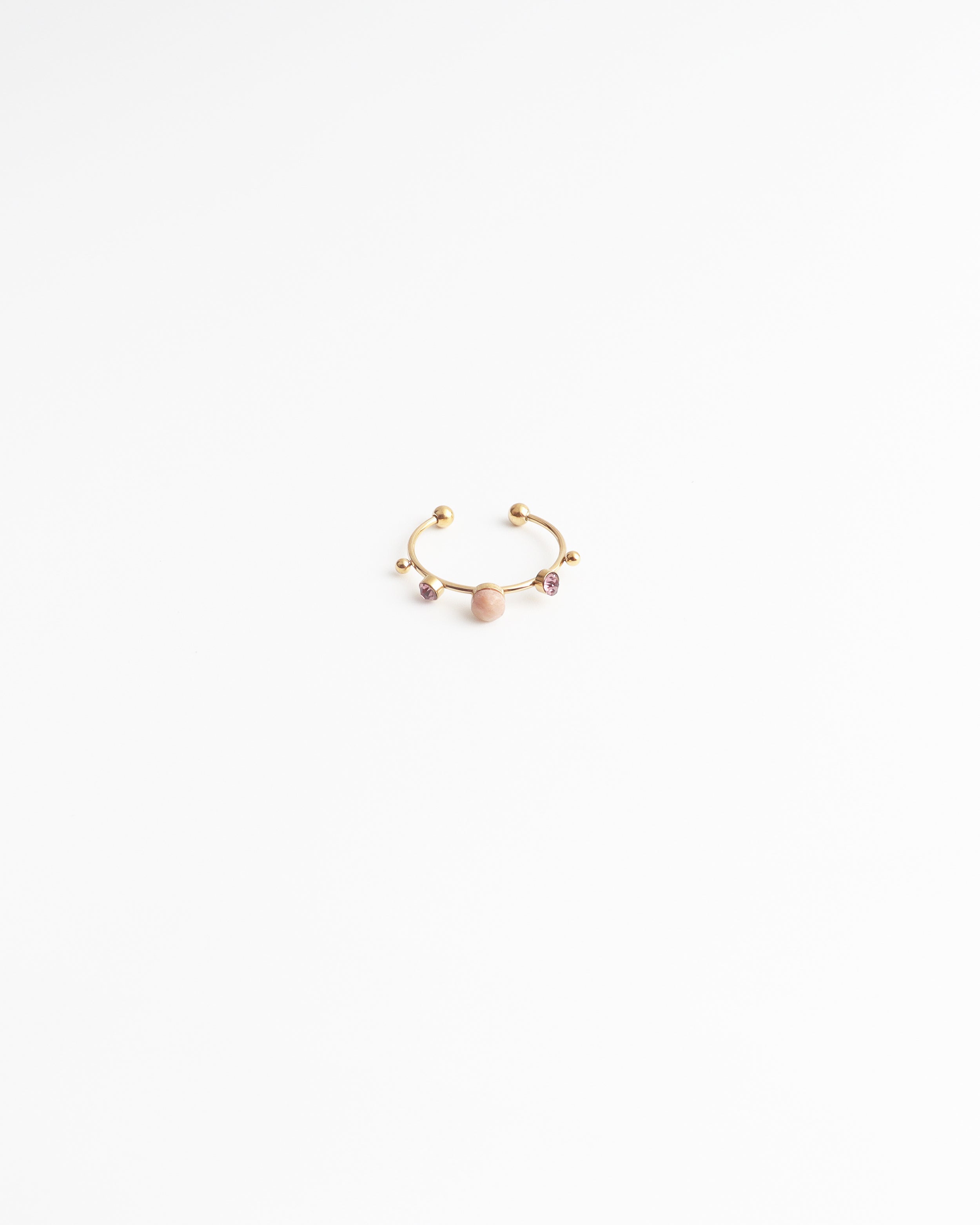 Victoria - Ring – Stainless Steel – Natural Stone – Adjustable