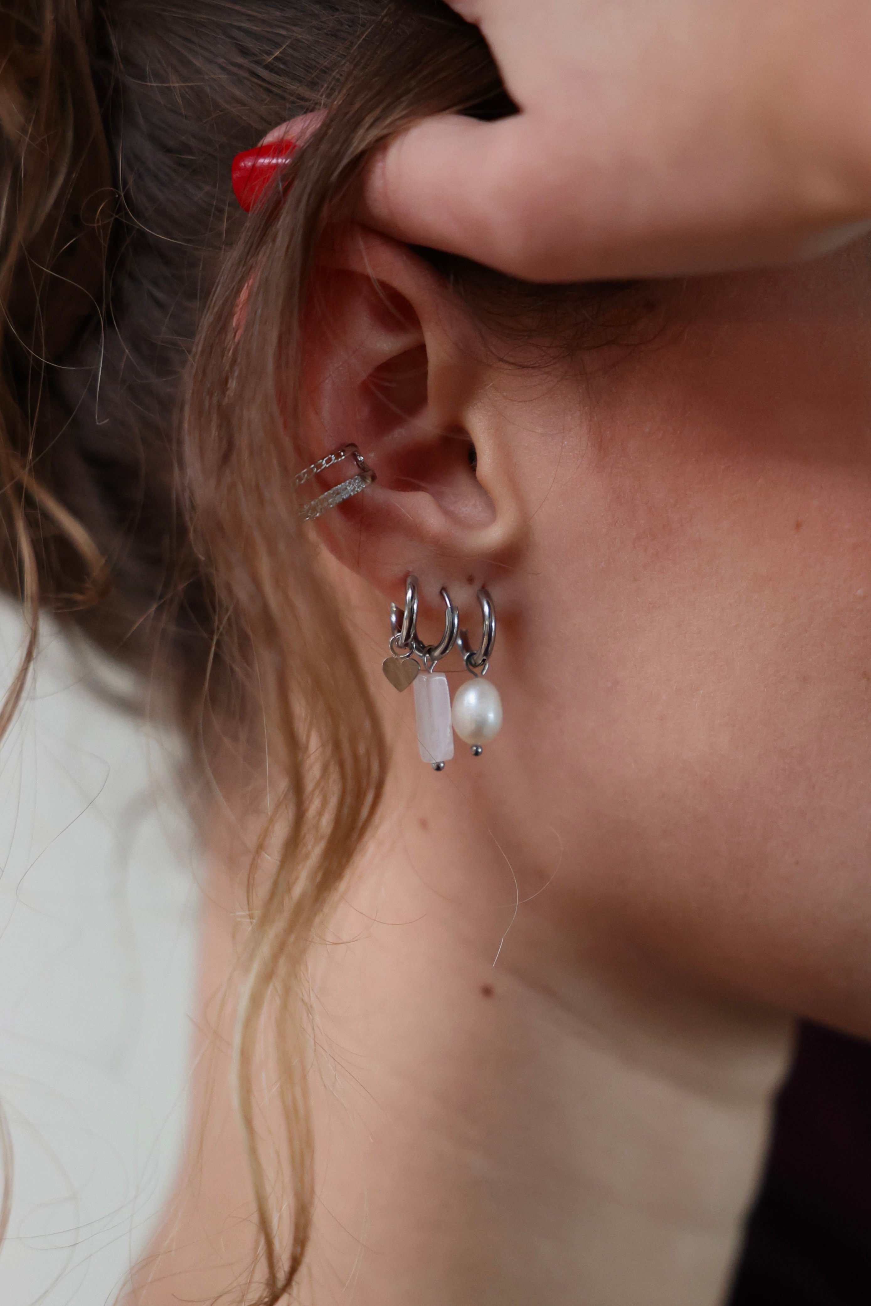 Dora - Earrings - Natural Stone - Stainless Steel