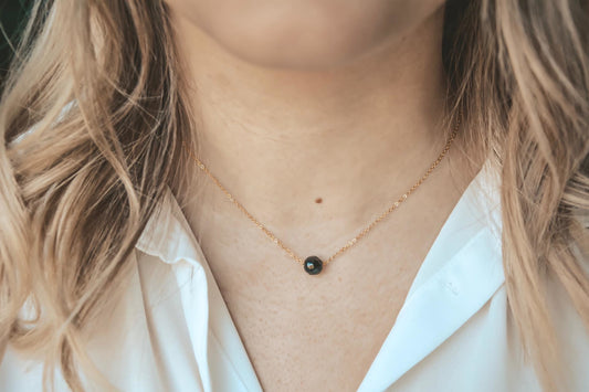 Pierre Damour - Necklace - Stainless Steel - Natural Stone