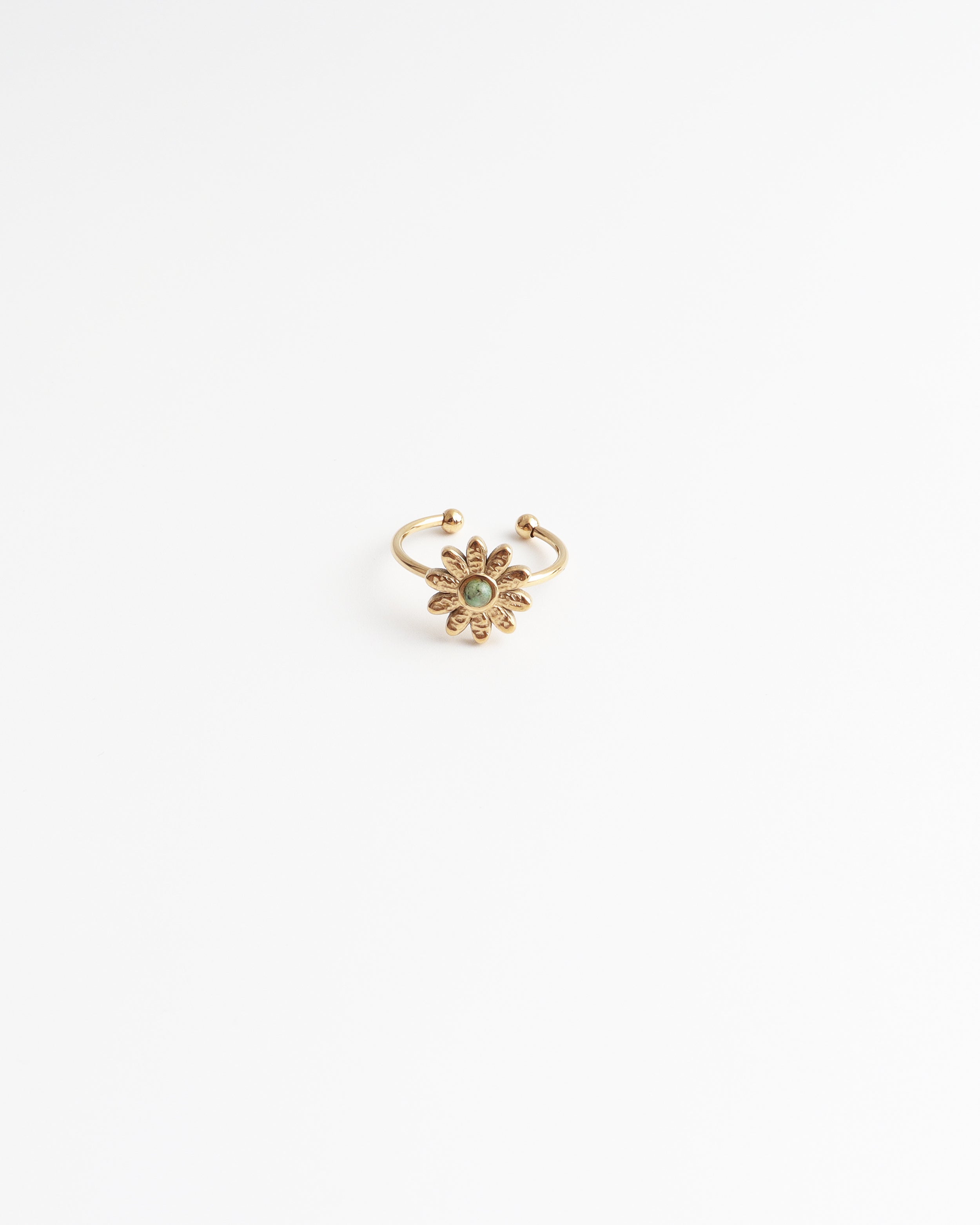 Margherita - Anello - Pietra naturale - Acciaio inossidabile - Regolabile