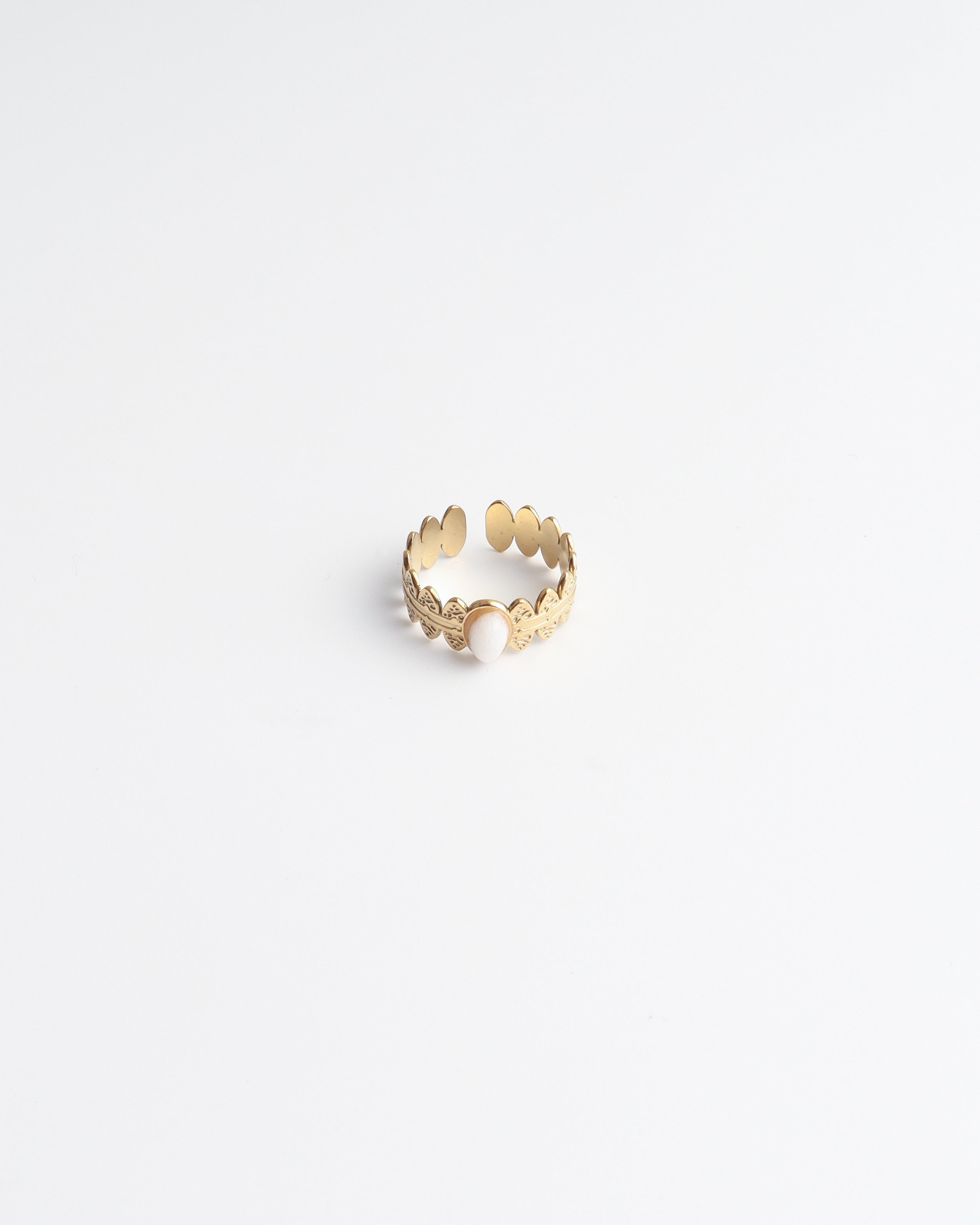 Didi - Ring - Natural Stone - Stainless steel - Adjustable