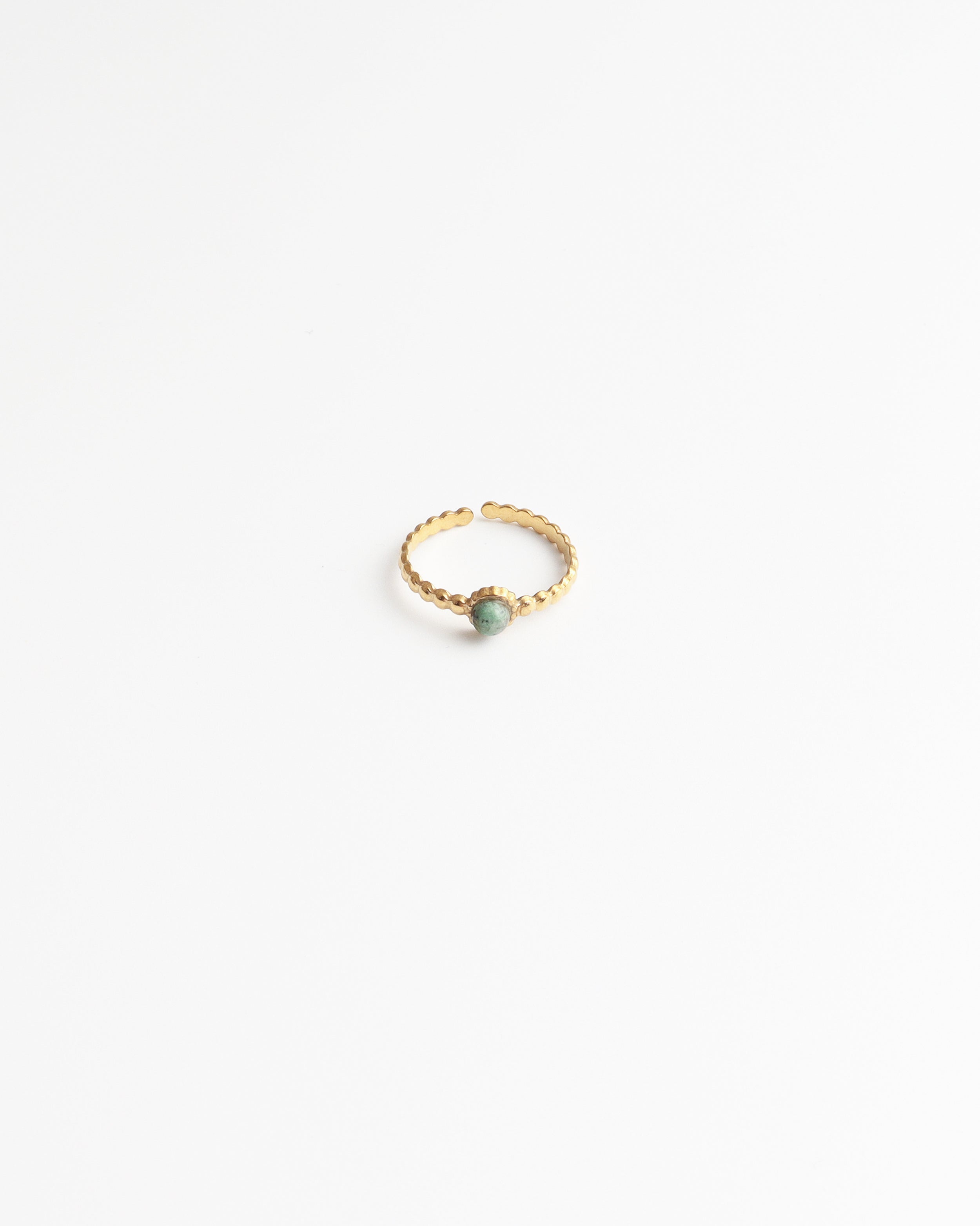 Nadine - Anello - Acciaio inossidabile - Regolabile - Pietra naturale