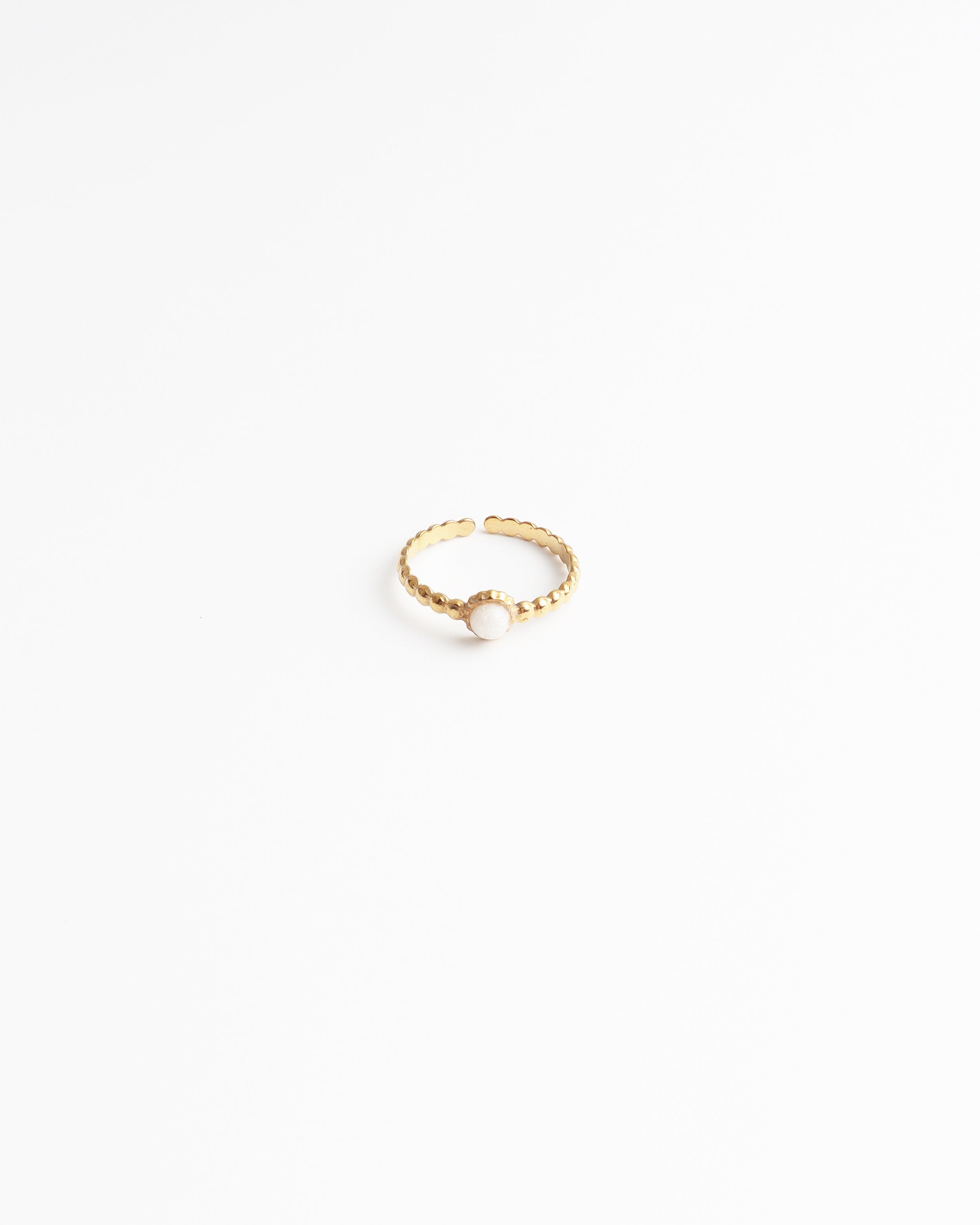 Nadine - Anello - Acciaio inossidabile - Regolabile - Pietra naturale