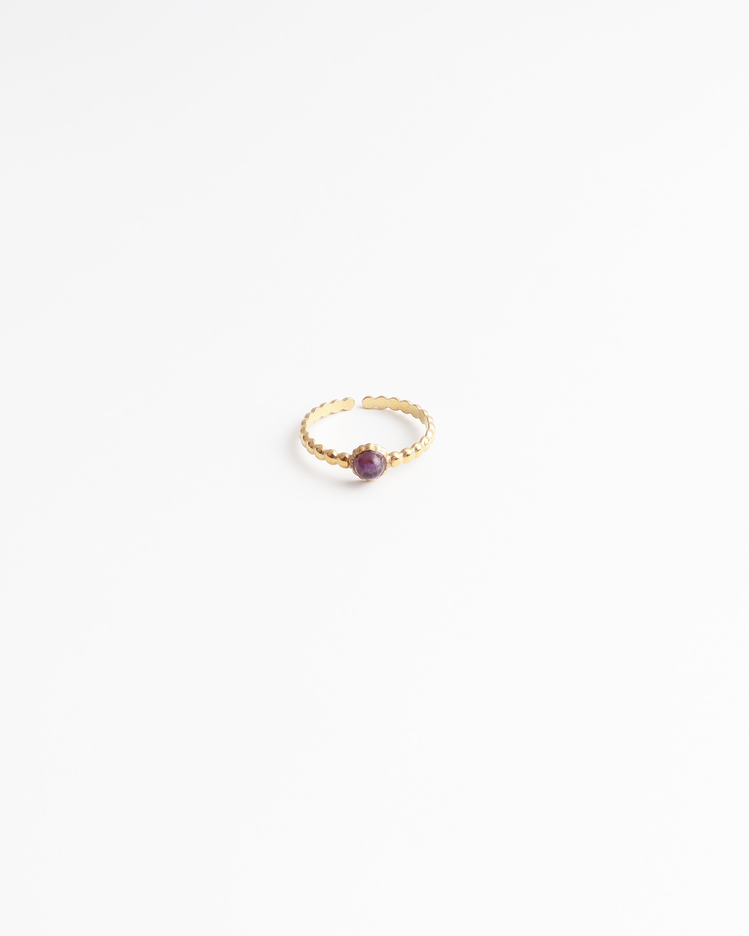 Nadine - Anello - Acciaio inossidabile - Regolabile - Pietra naturale