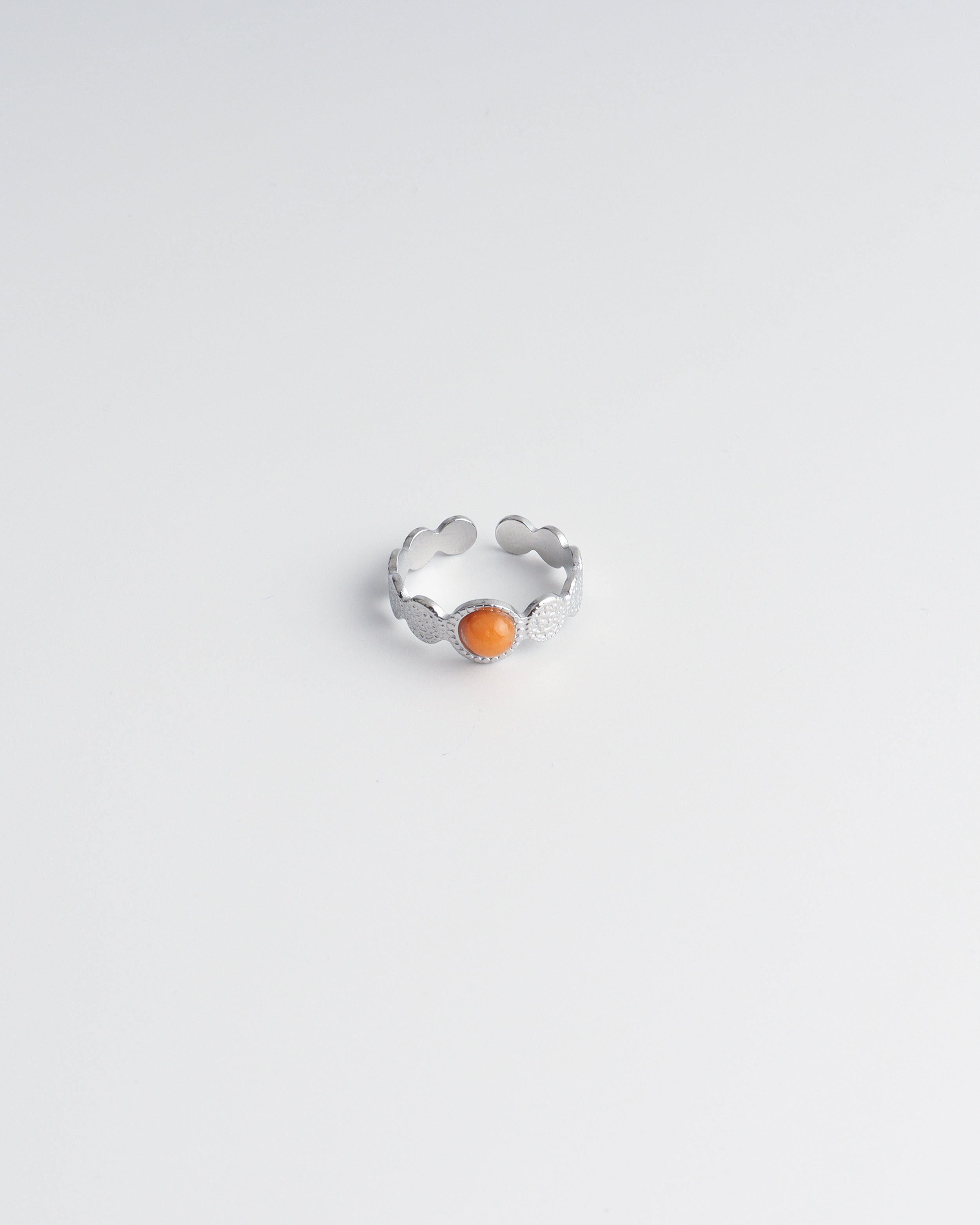 Noé - Anello - Pietra naturale - Acciaio inossidabile - Regolabile