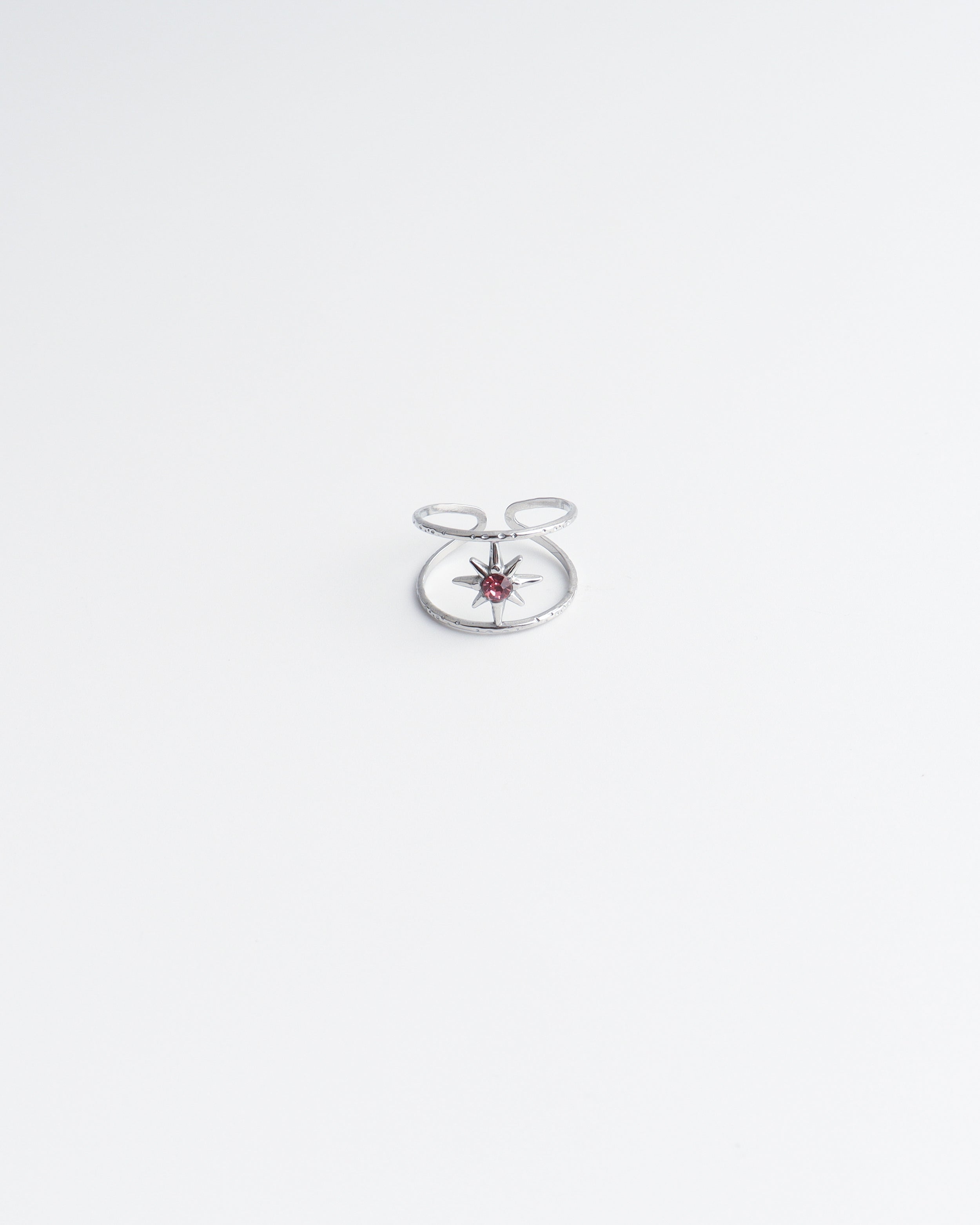 Starred - Ring - Stainless Steel - Adjustable