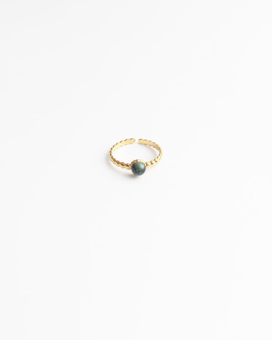 Nadine - Anello - Acciaio inossidabile - Regolabile - Pietra naturale