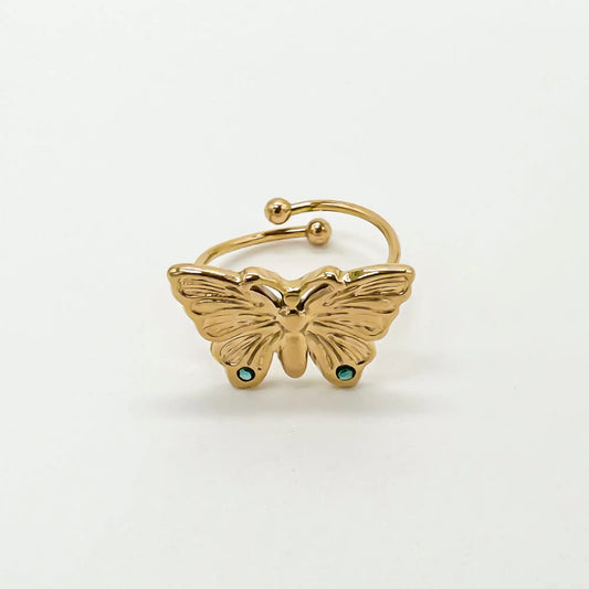 Butterfly - Ring - Stainless Steel - Adjustable