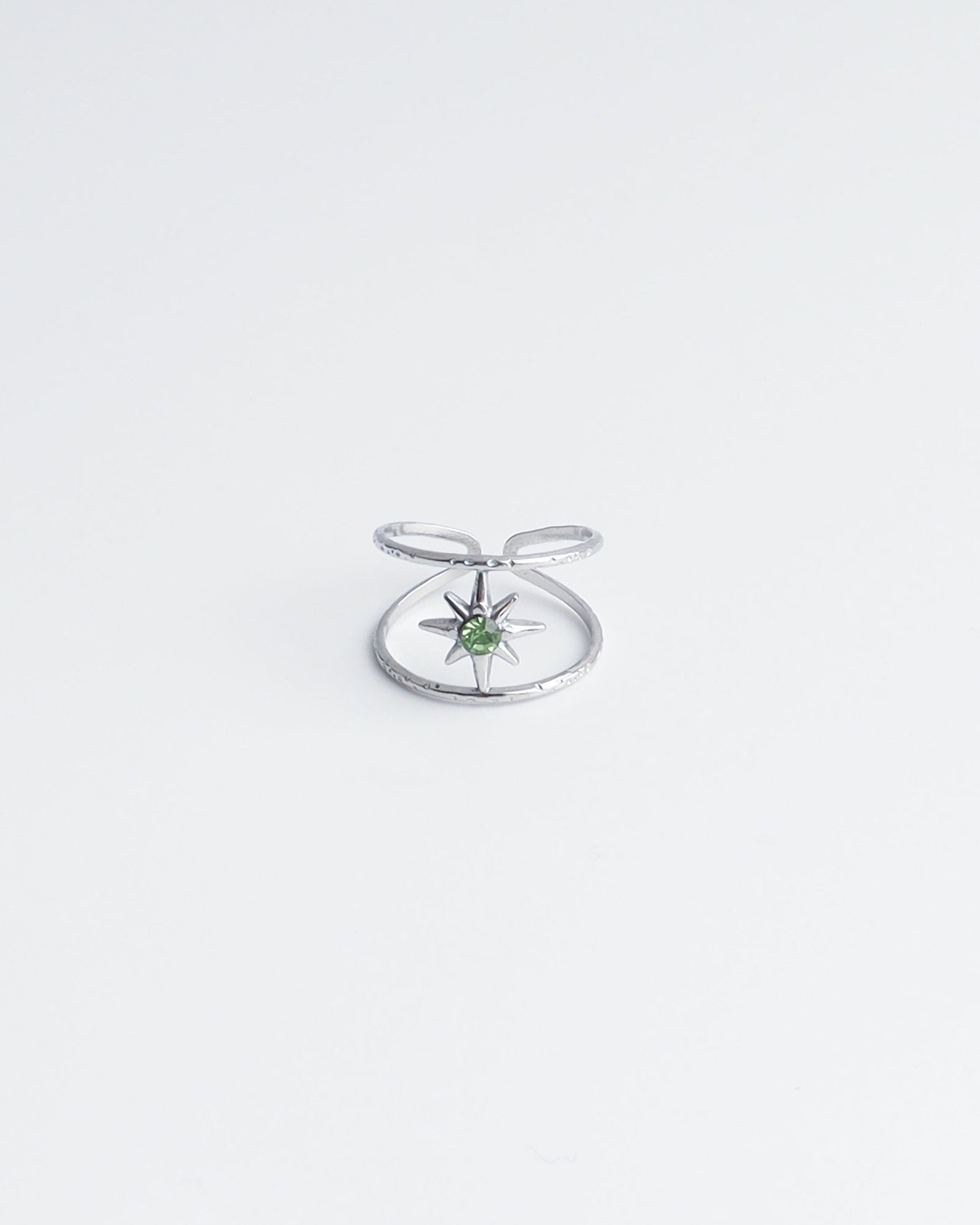 Starred - Ring - Stainless Steel - Adjustable