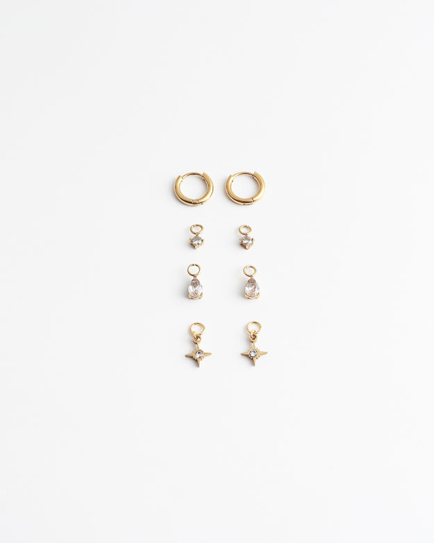 Birthstonebox - Earrings – Set – Stainless Steel