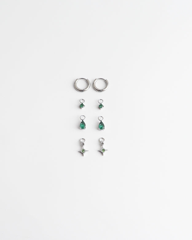 Birthstonebox - Earrings – Set – Stainless Steel