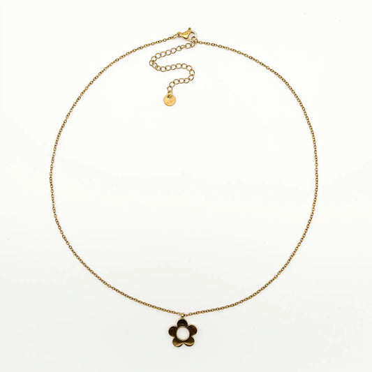 Beautiful Flower - Necklace - Stainless Steel
