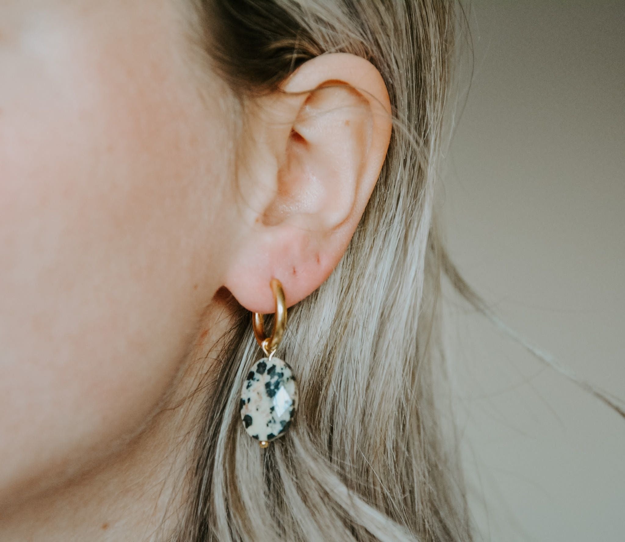 Lieze - Earrings - Natural Stone - Stainless Steel