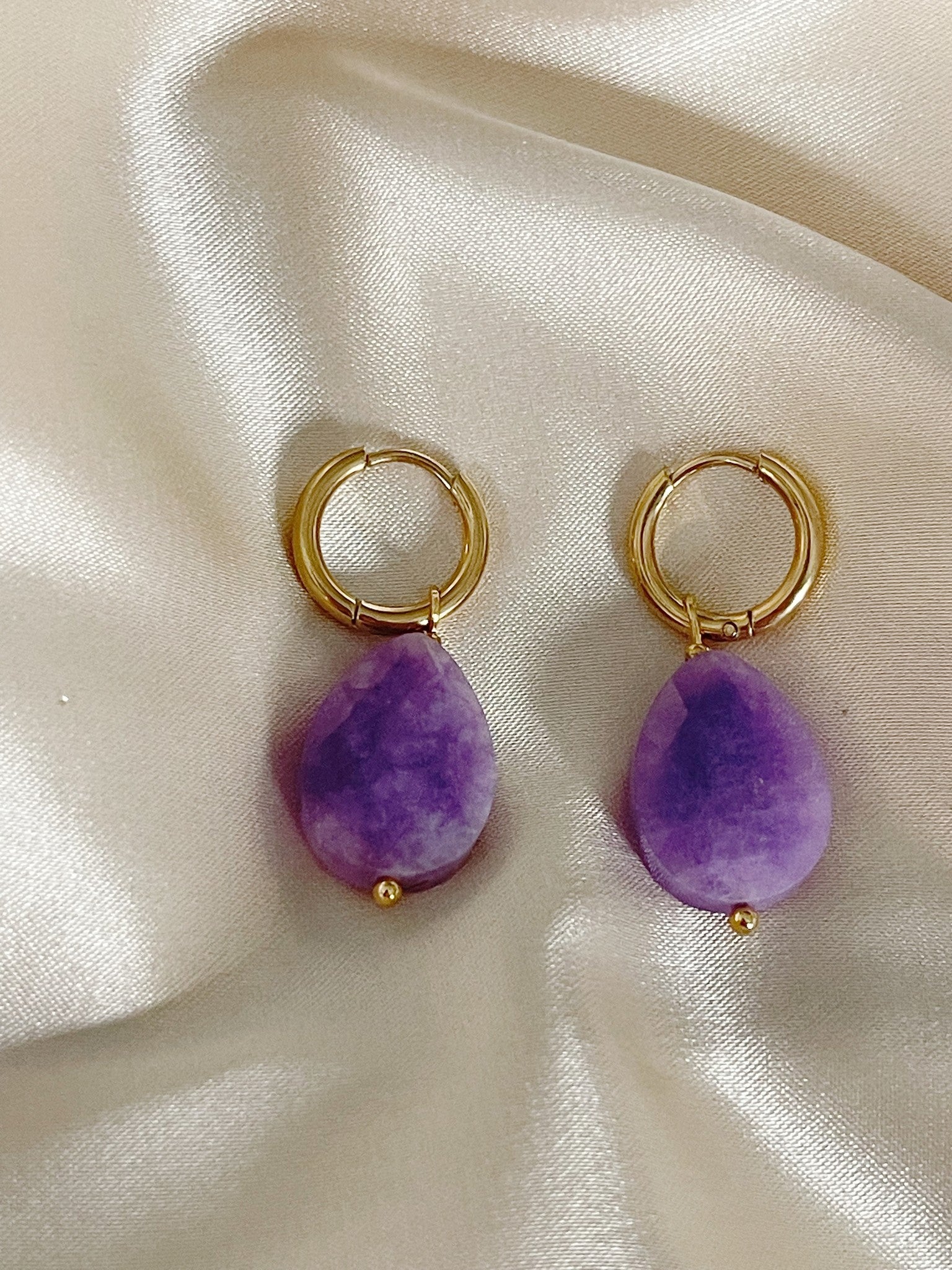 Lieze - Earrings - Natural Stone - Stainless Steel
