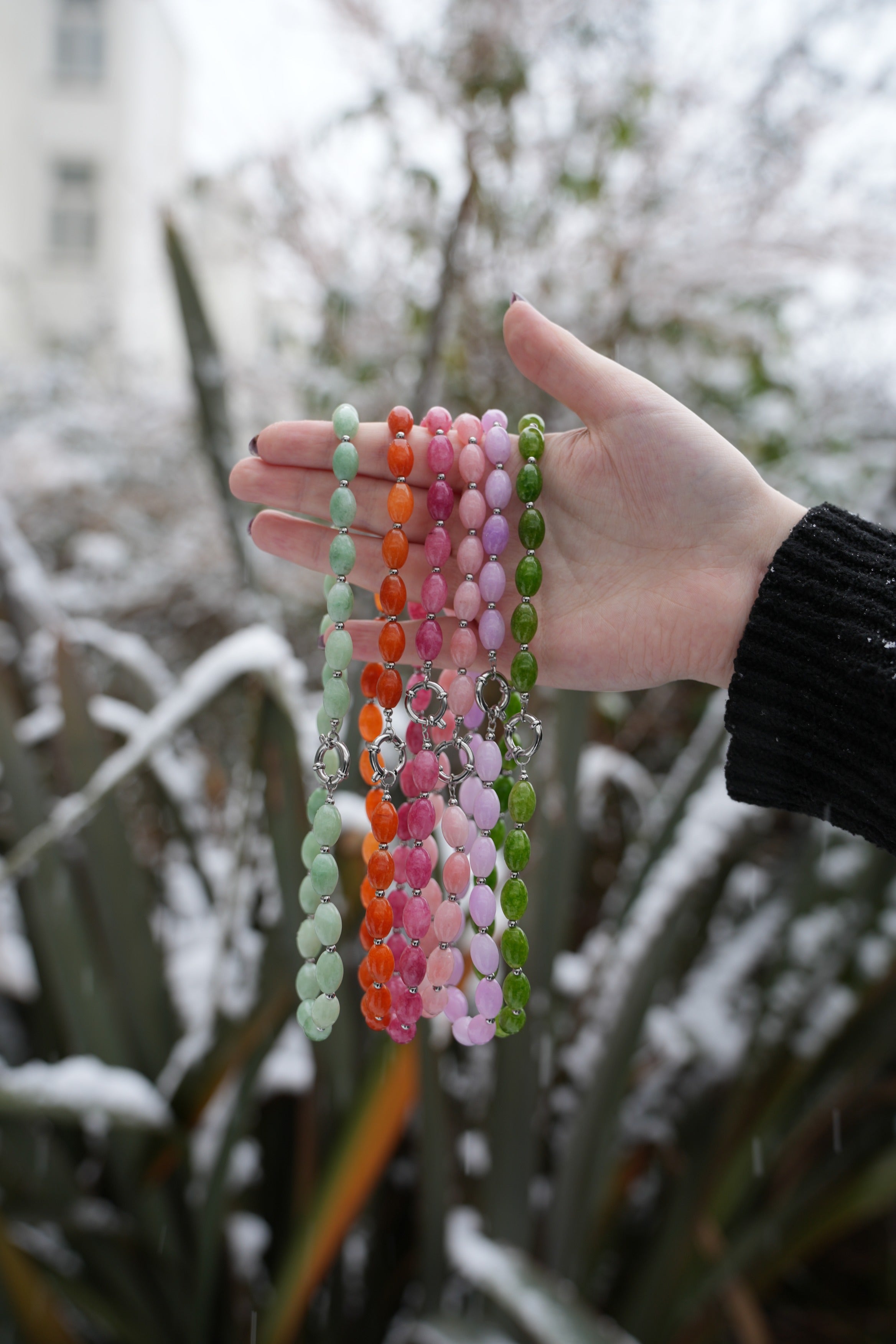 Jossy - Necklace - Natural Stone - Stainless Steel