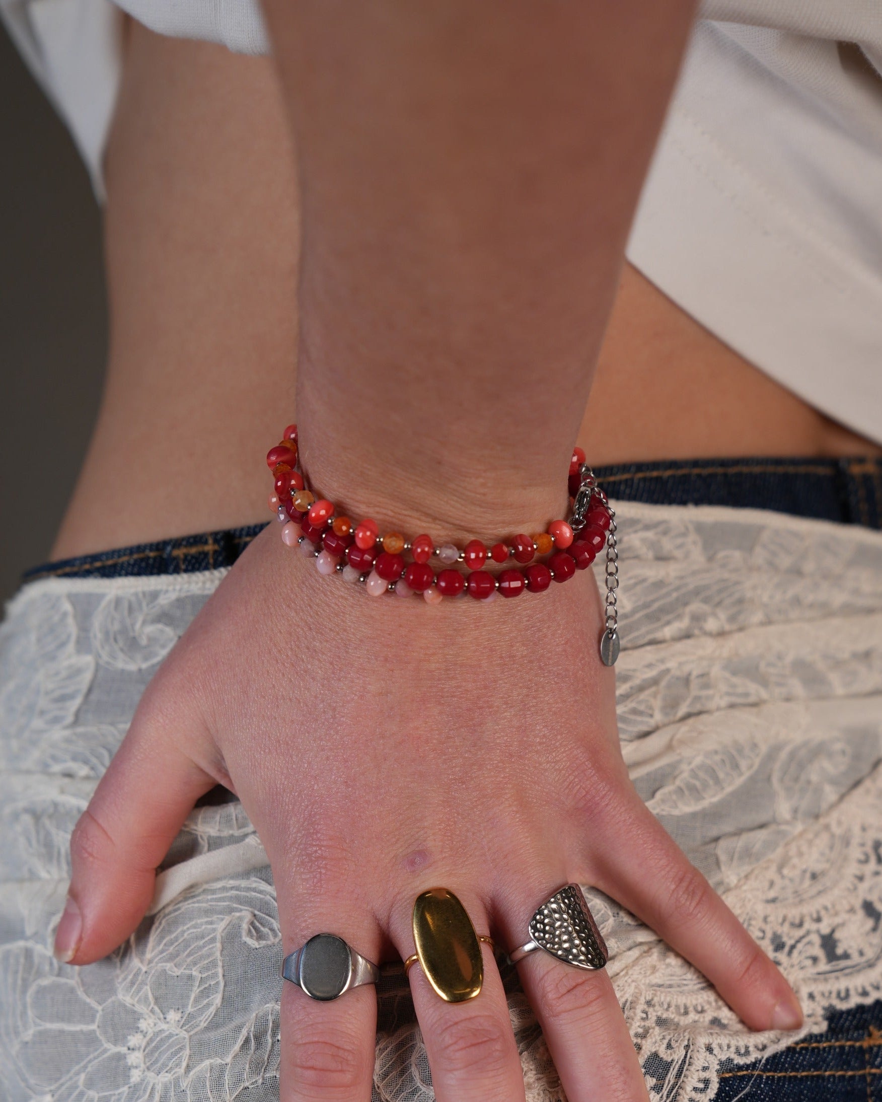 Celia - Bracelet - Natural Stone - Stainless Steel