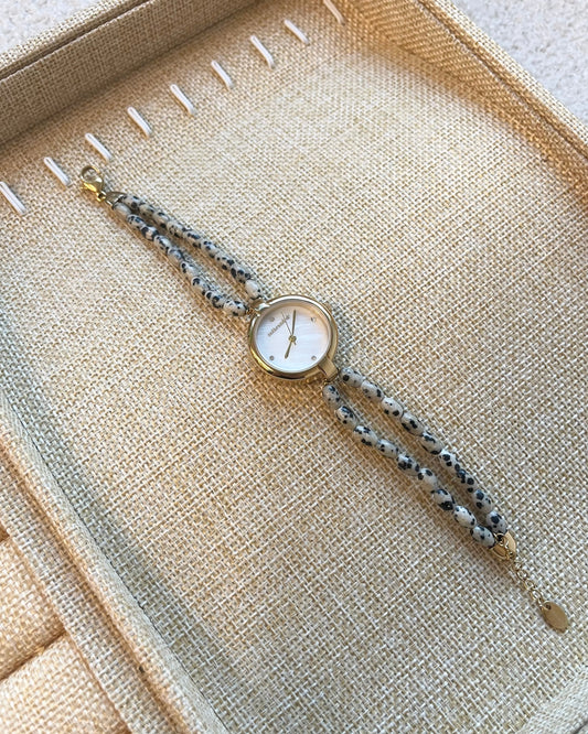 Noelia - Orologio – Pietra naturale - Acciaio inossidabile