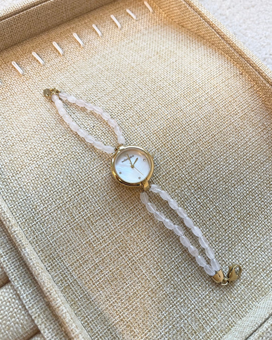 Rose - Orologio –  Pietra naturale - Acciaio inossidabile