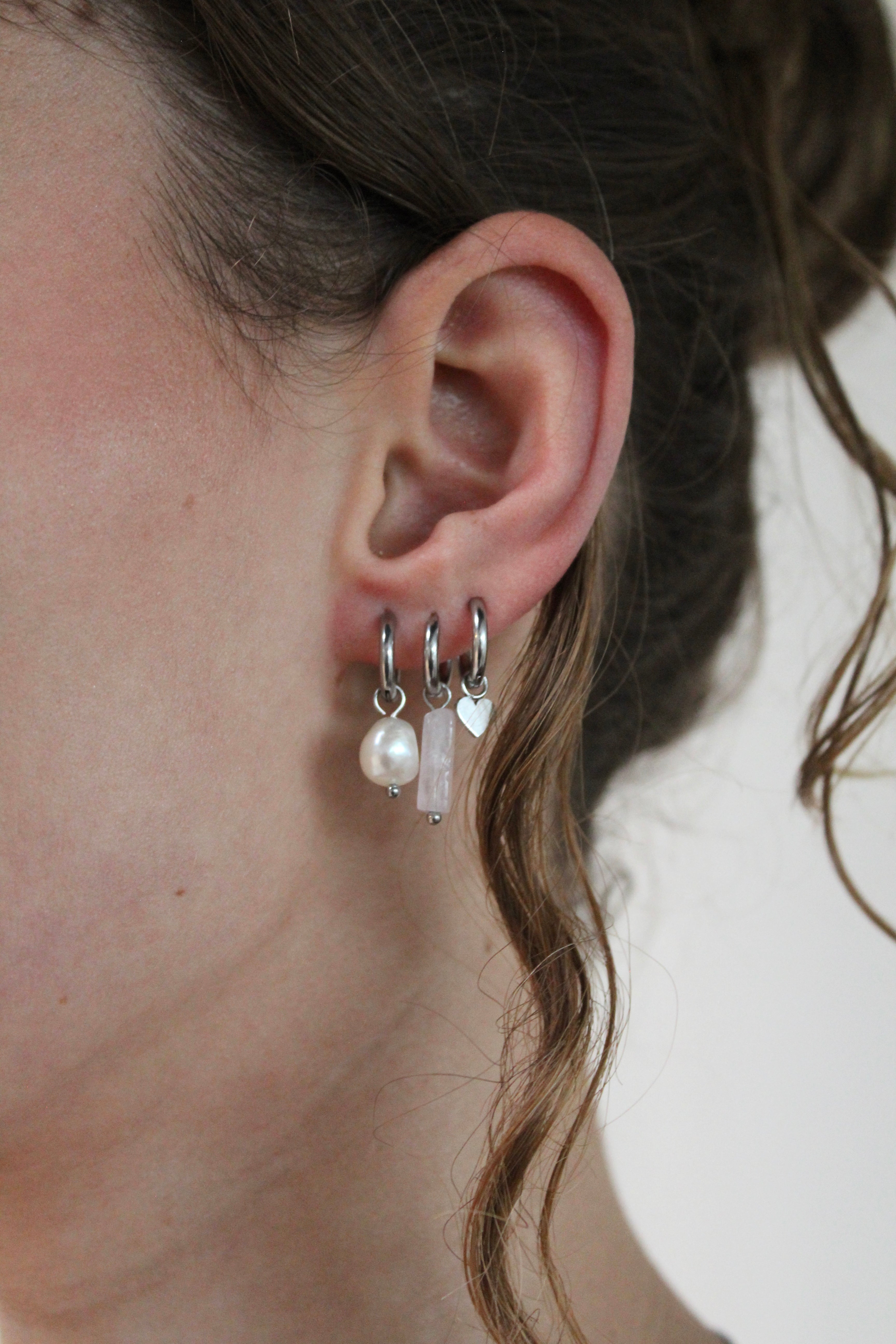 Dora - Earrings - Natural Stone - Stainless Steel