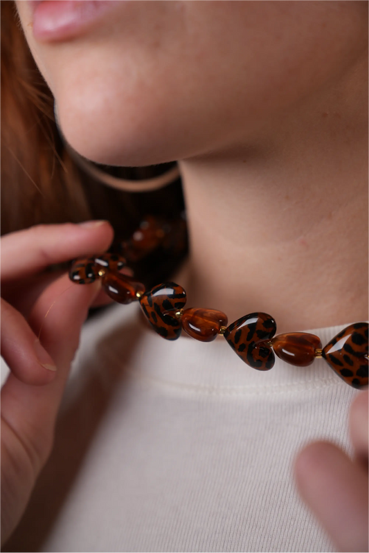 Panther heart - Necklace - Stainless Steel