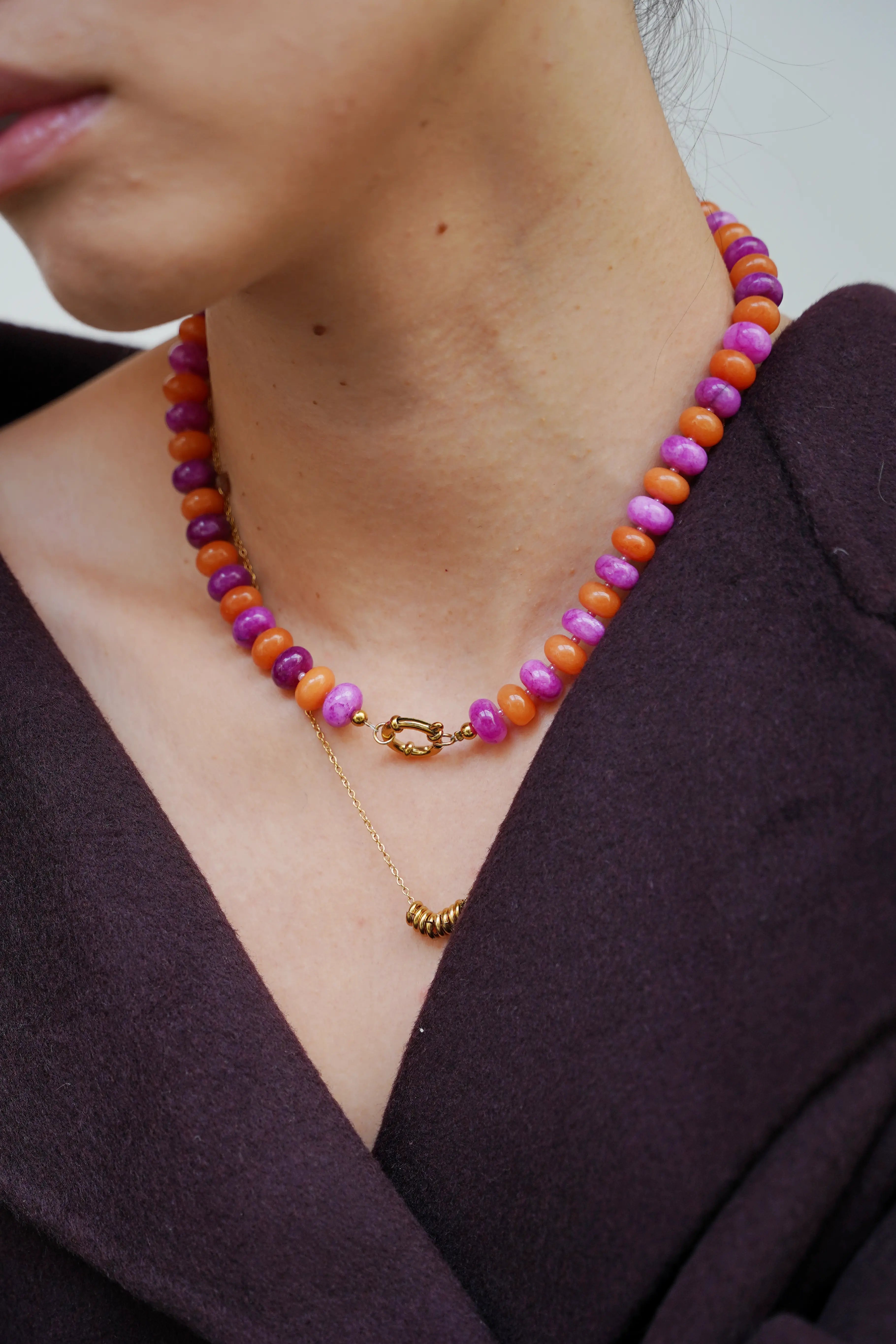 Clarisa - Necklace - Natural Stone - Stainless Steel