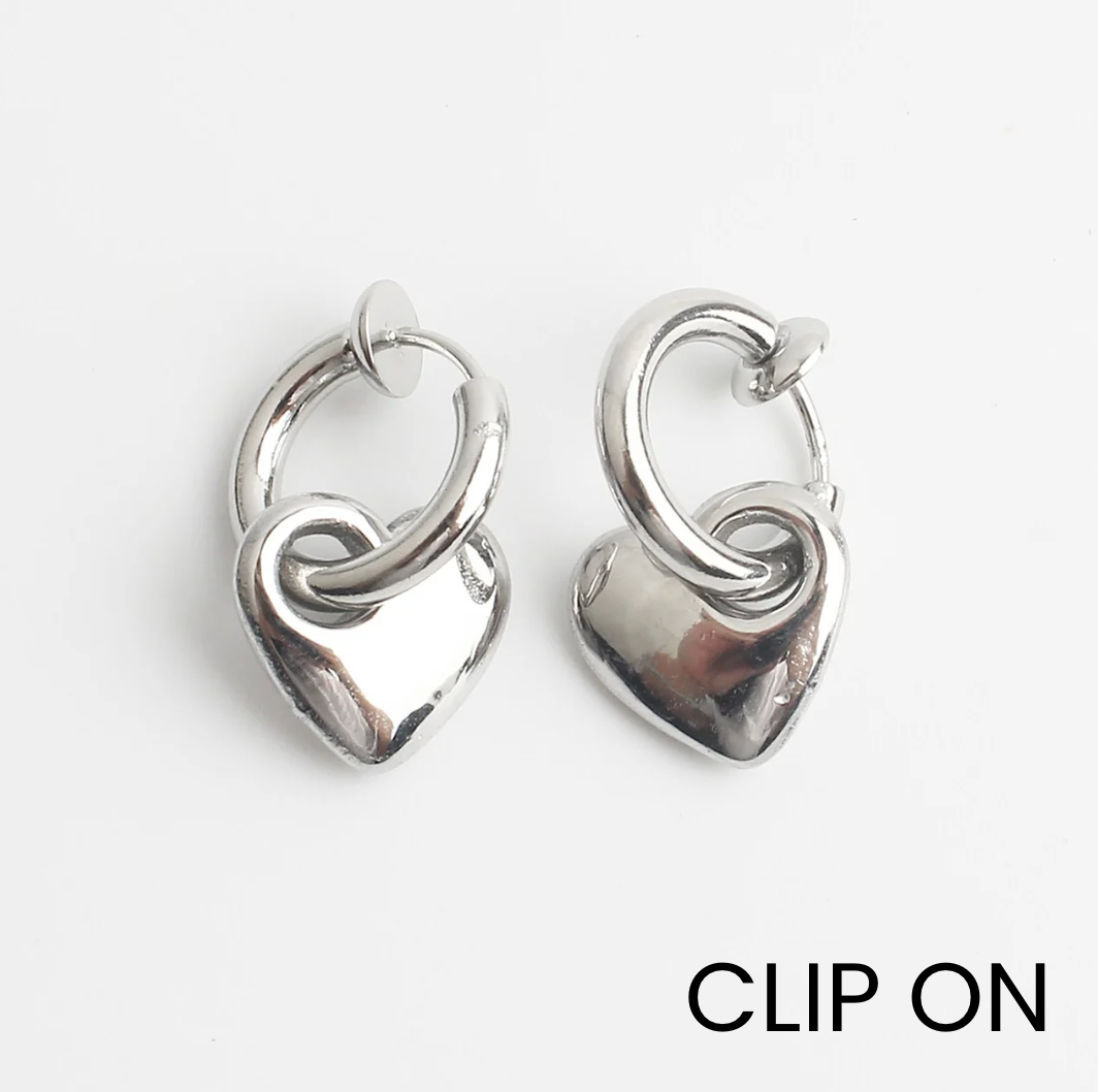 Carly - Orecchini - Clip On - Acciaio inossidabile
