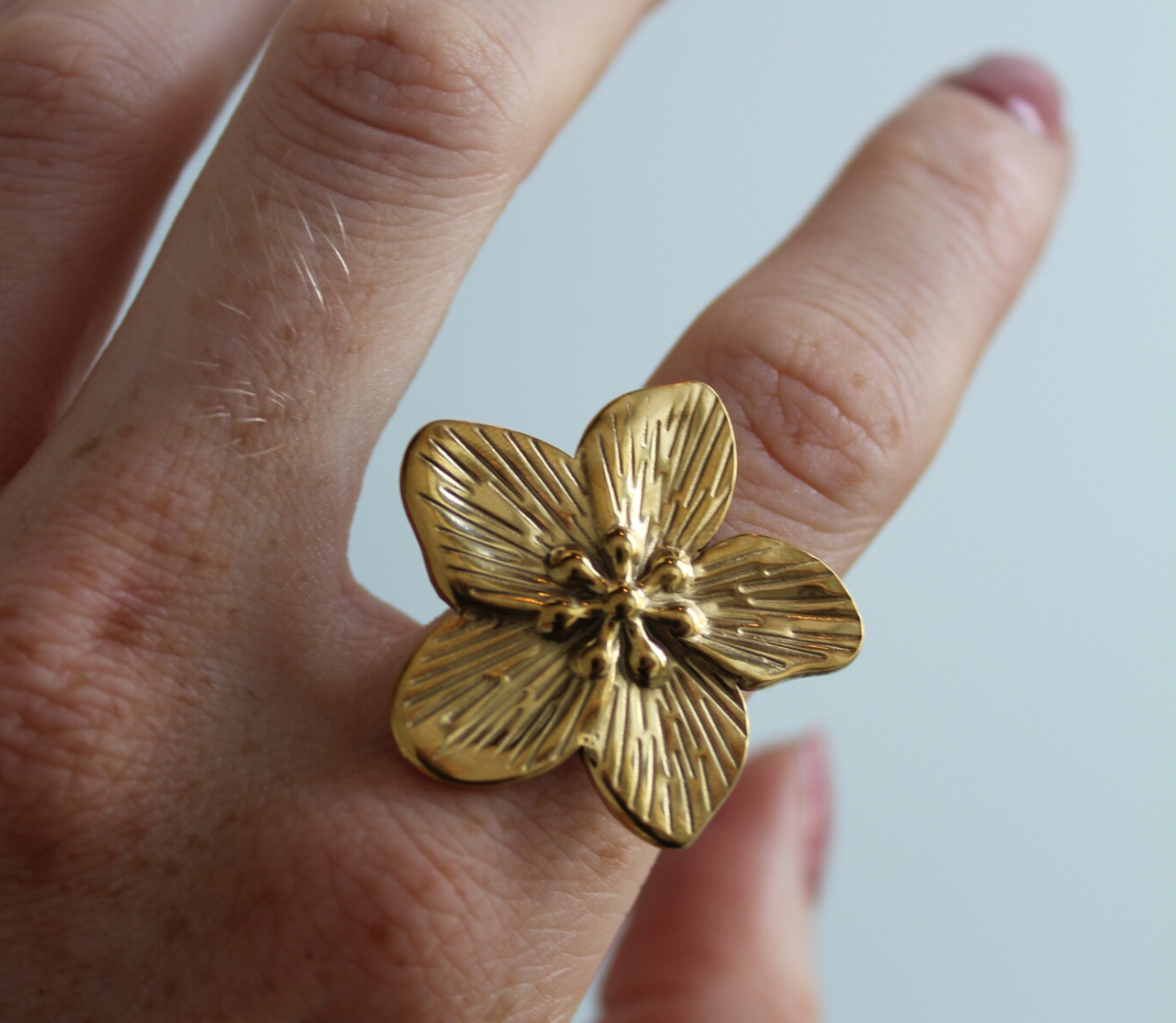 Fleur - Ring - Adjustable - Stainless Steel