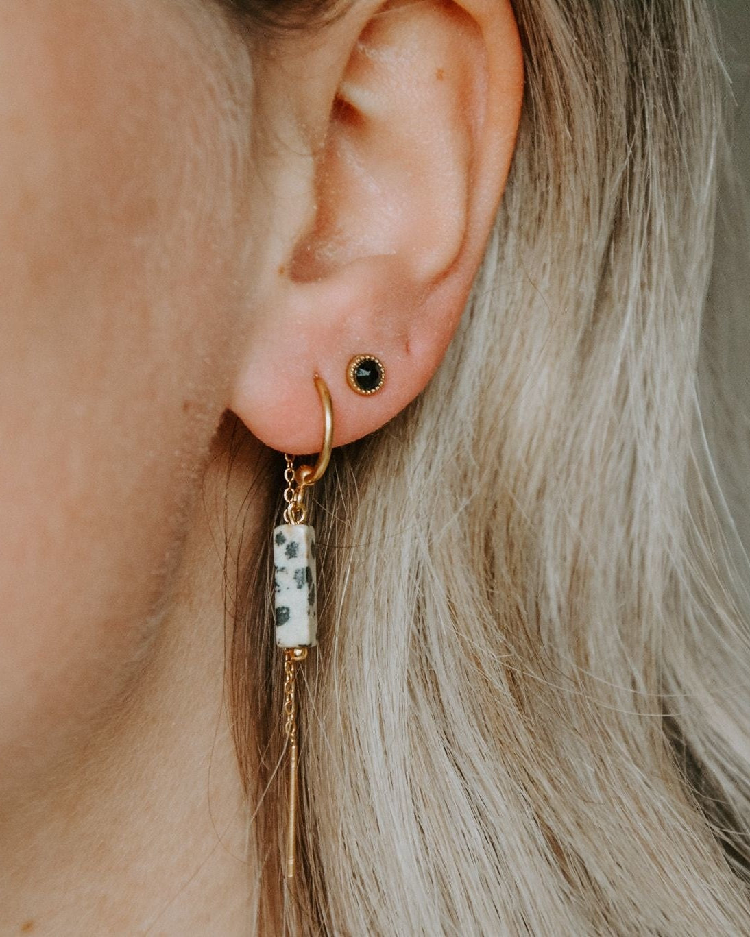 Zirconia - Stud - Earrings - Stainless Steel