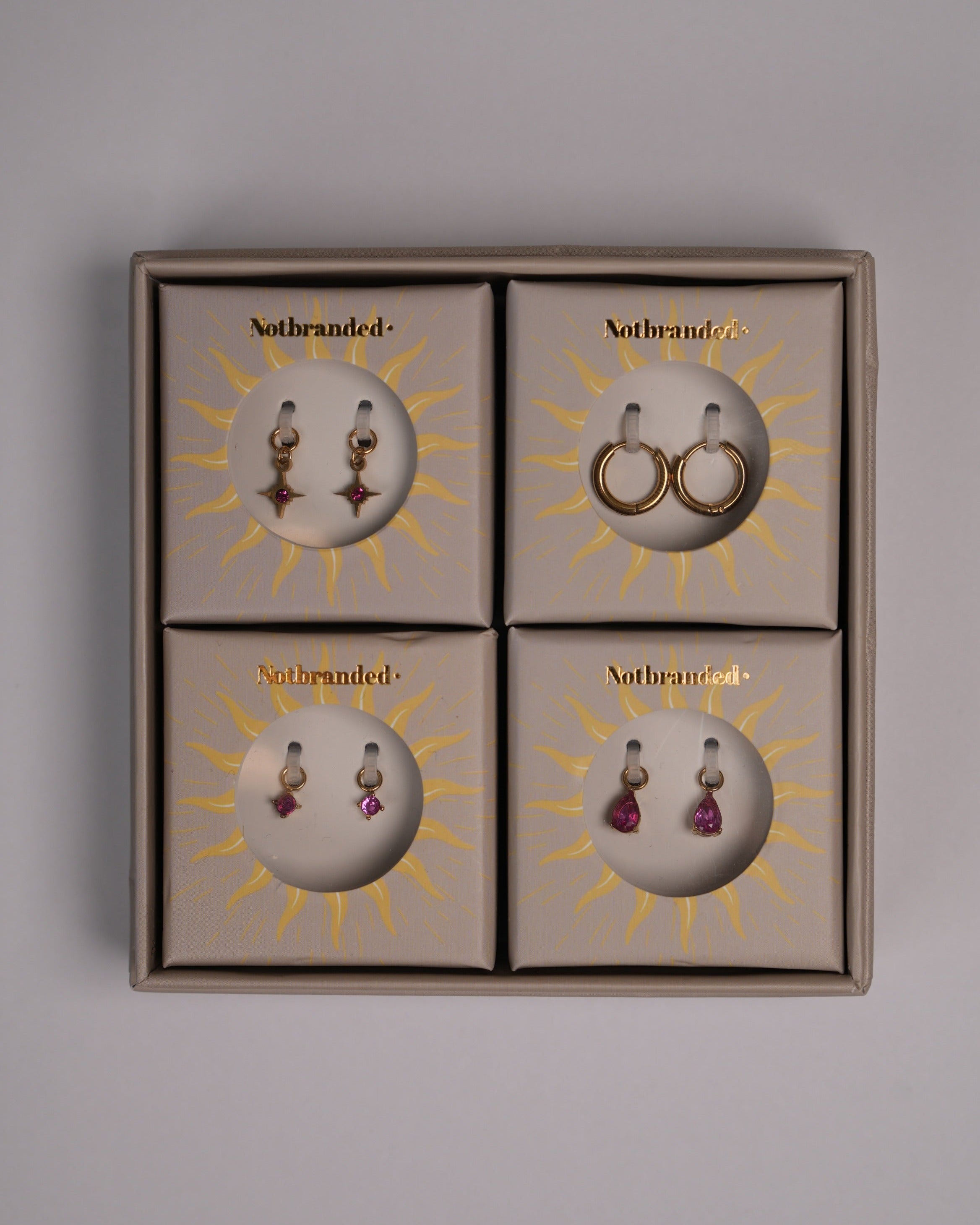 Birthstonebox  - Orecchini – Set – Acciaio inossidabile