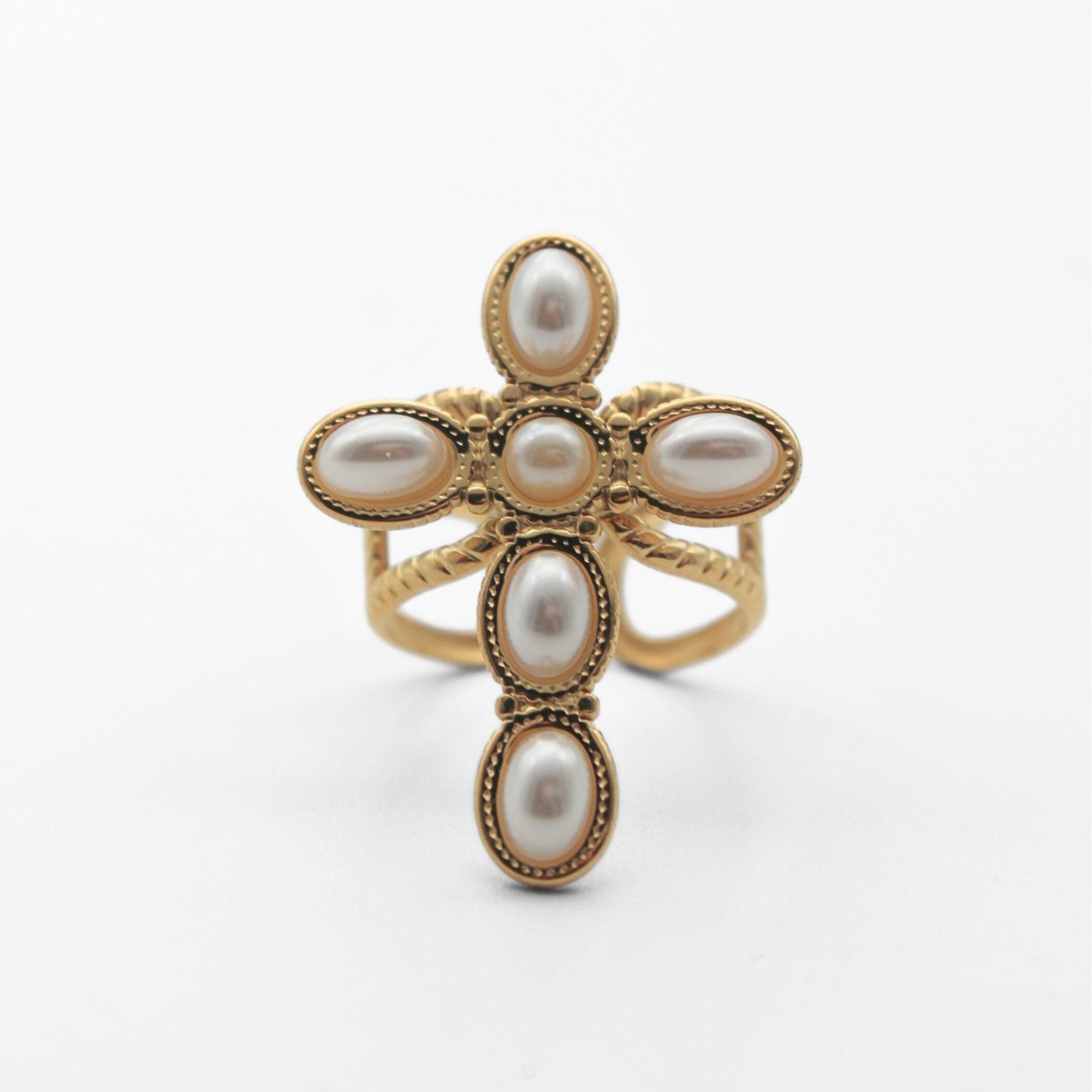 Cross  - Anello - Acciaio inossidabile - Regolabile