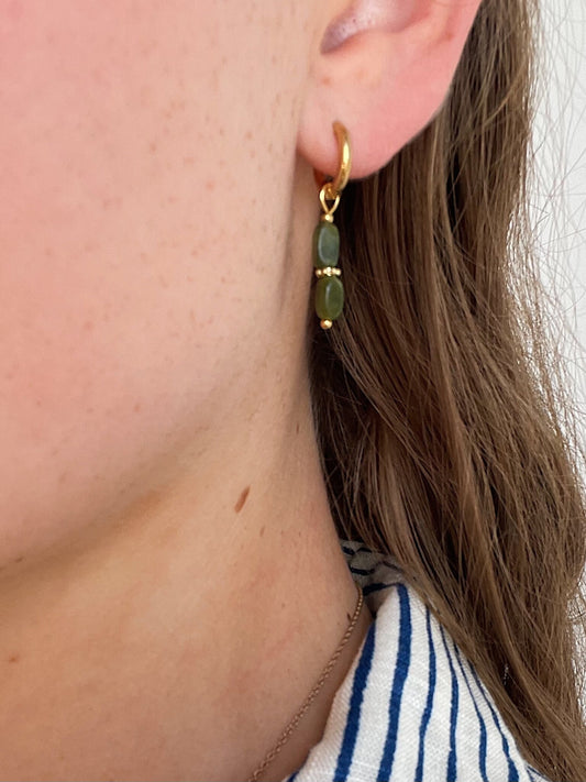 Freya - Earrings - Natural Stone - Stainless Steel