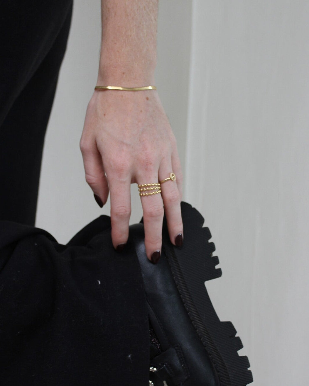 Dotted  - Anello - 3 strati - Acciaio inossidabile - Regolabile