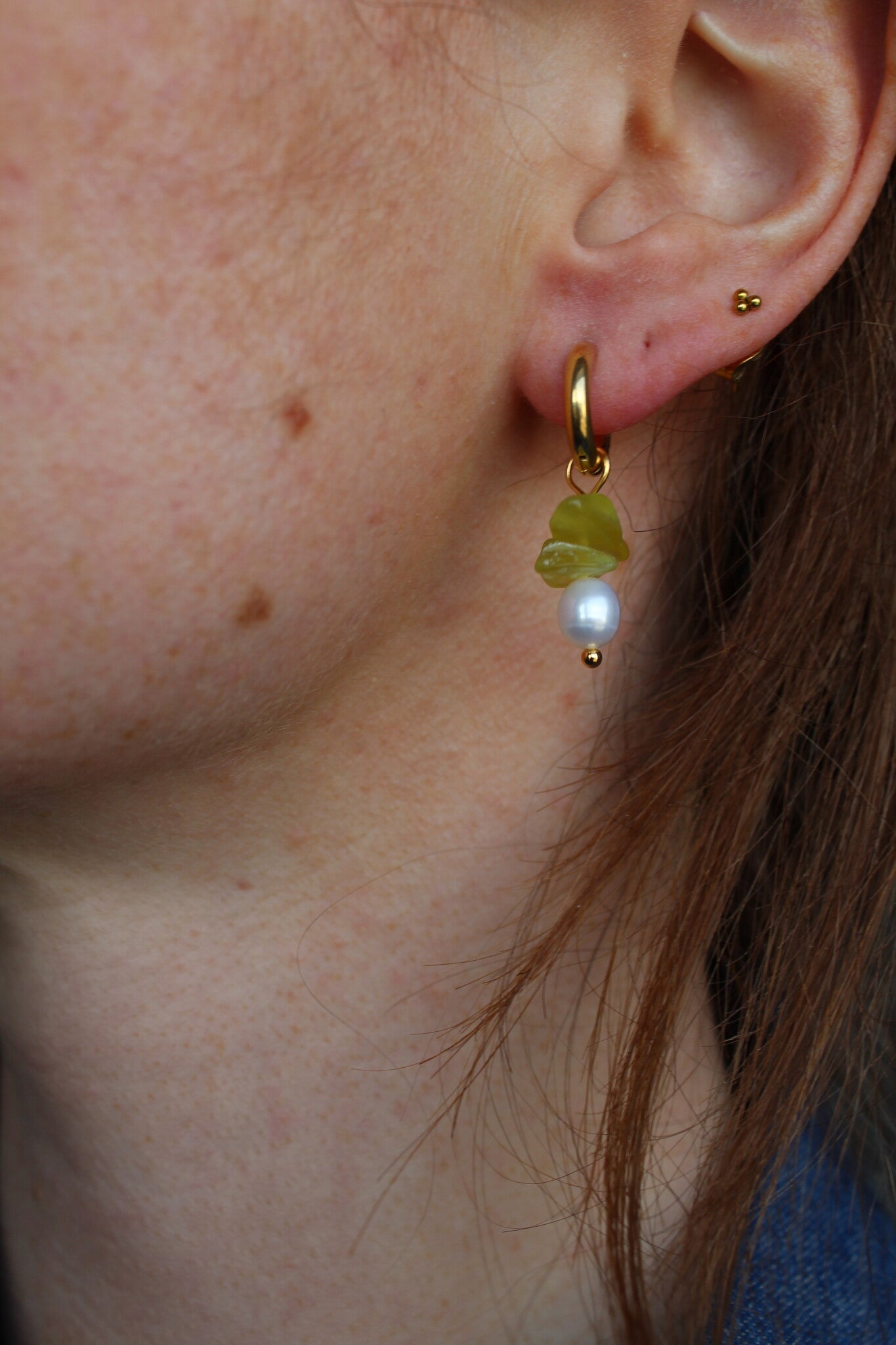 Lucie - Earrings - Natural Stone - Stainless Steel