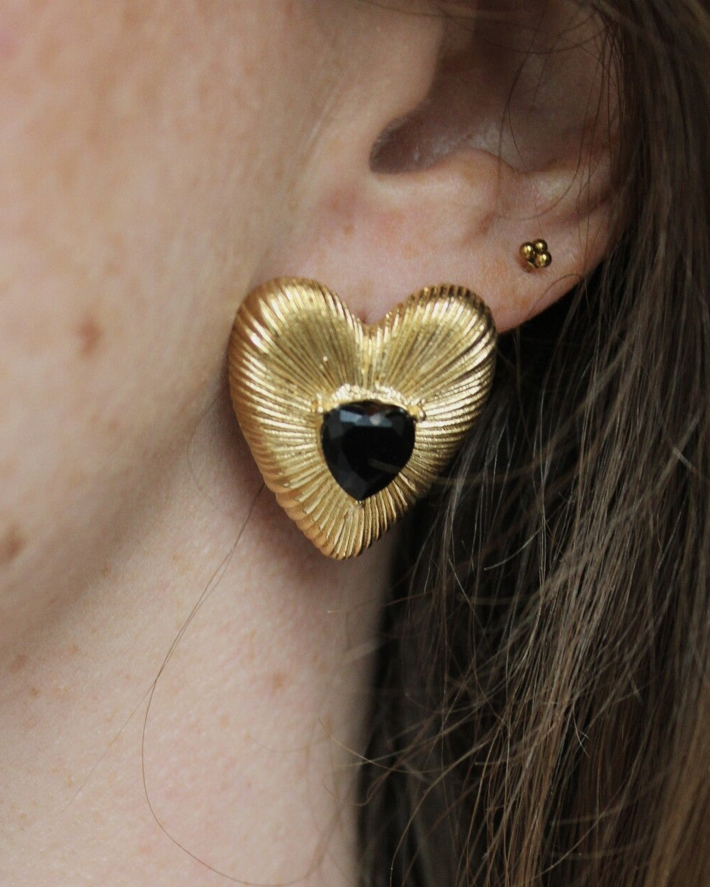 Doting Heart - Earrings - Stainless Steel