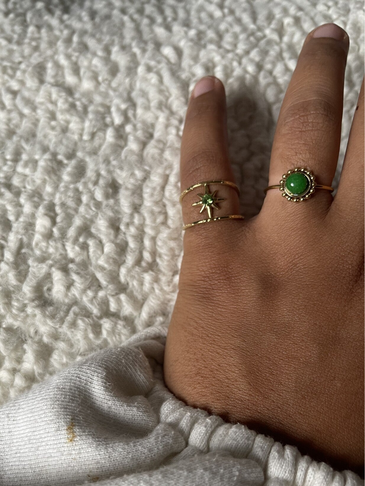 Starred - Ring - Stainless Steel - Adjustable