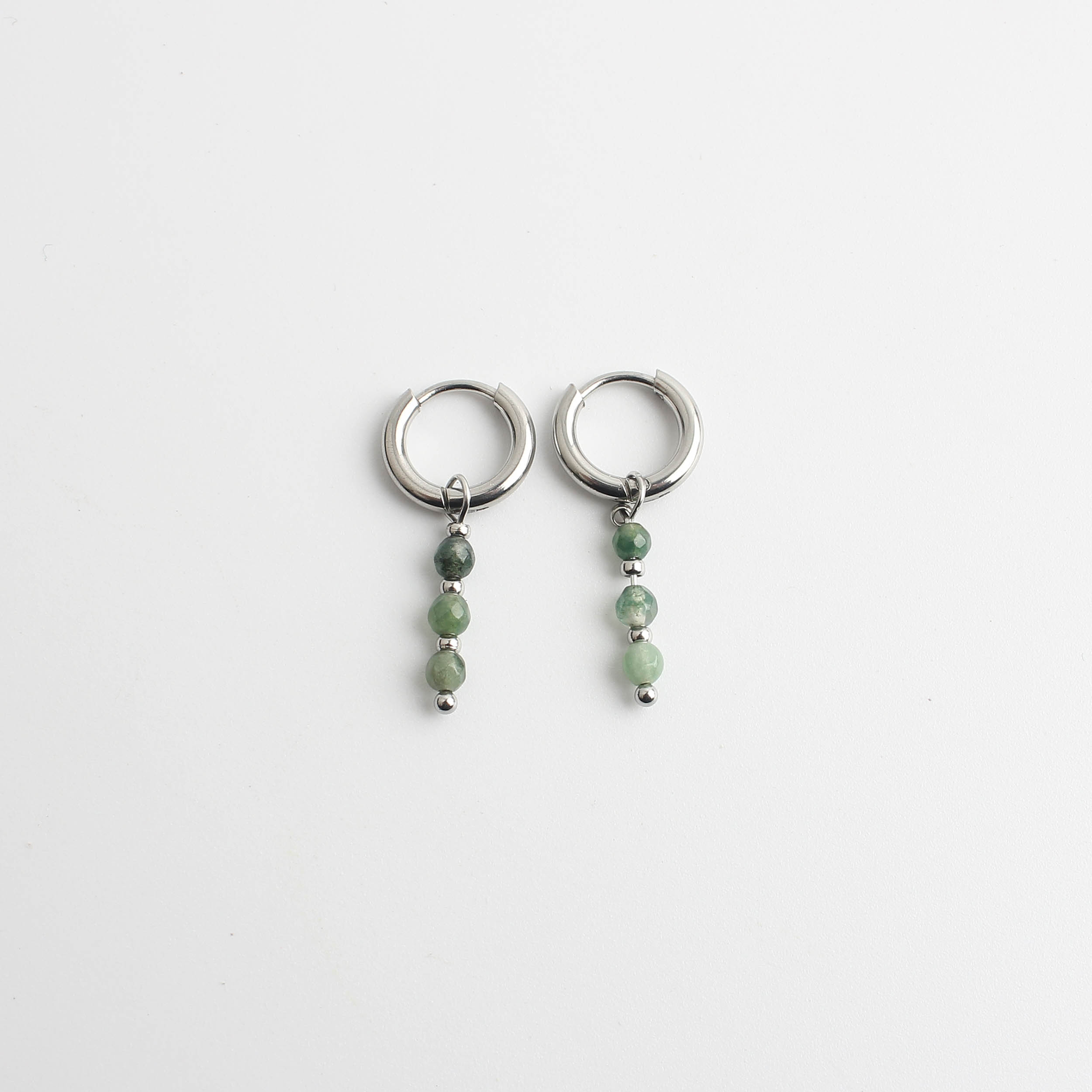 Mon Cheri - Earrings - Natural Stone - Stainless Steel