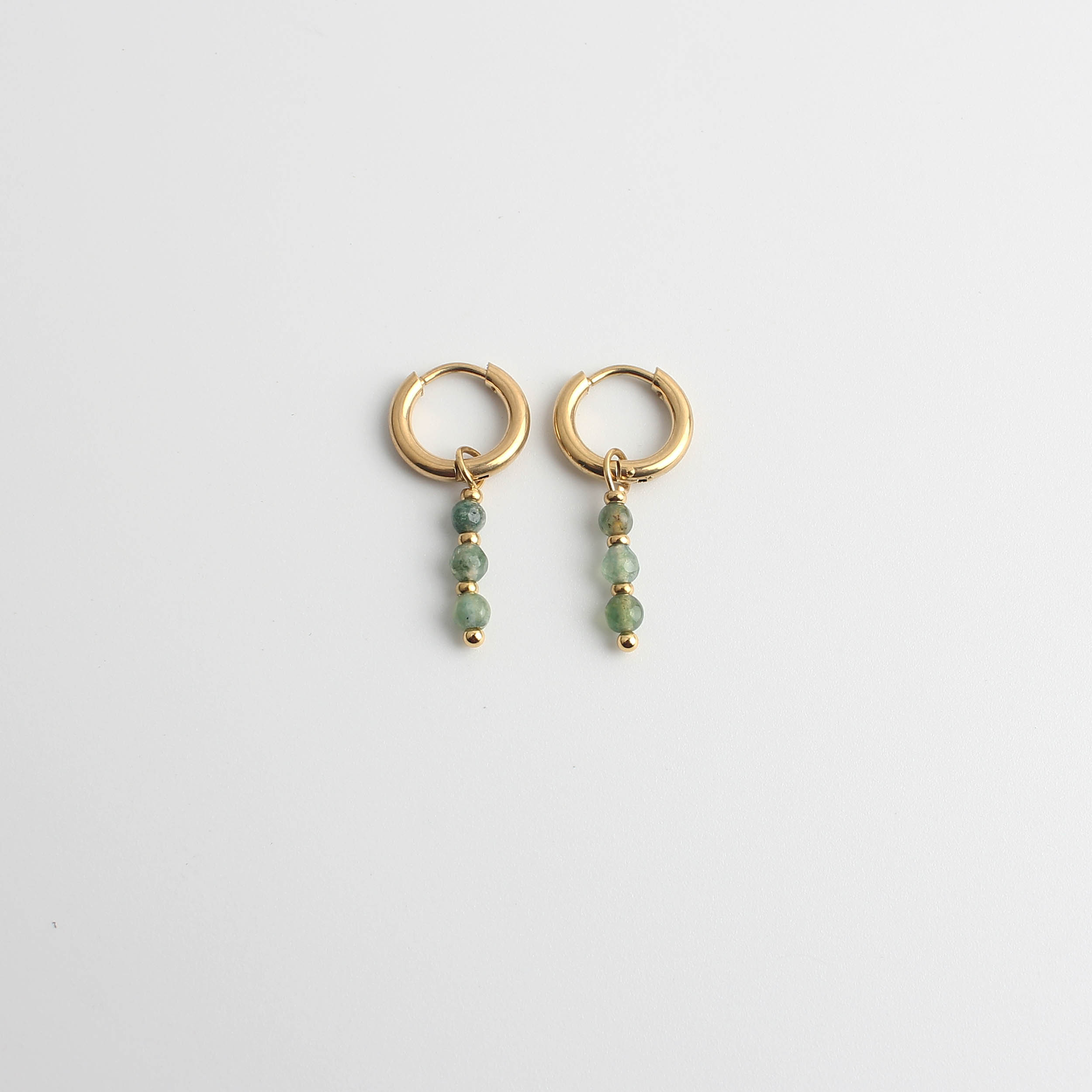 Mon Cheri - Earrings - Natural Stone - Stainless Steel